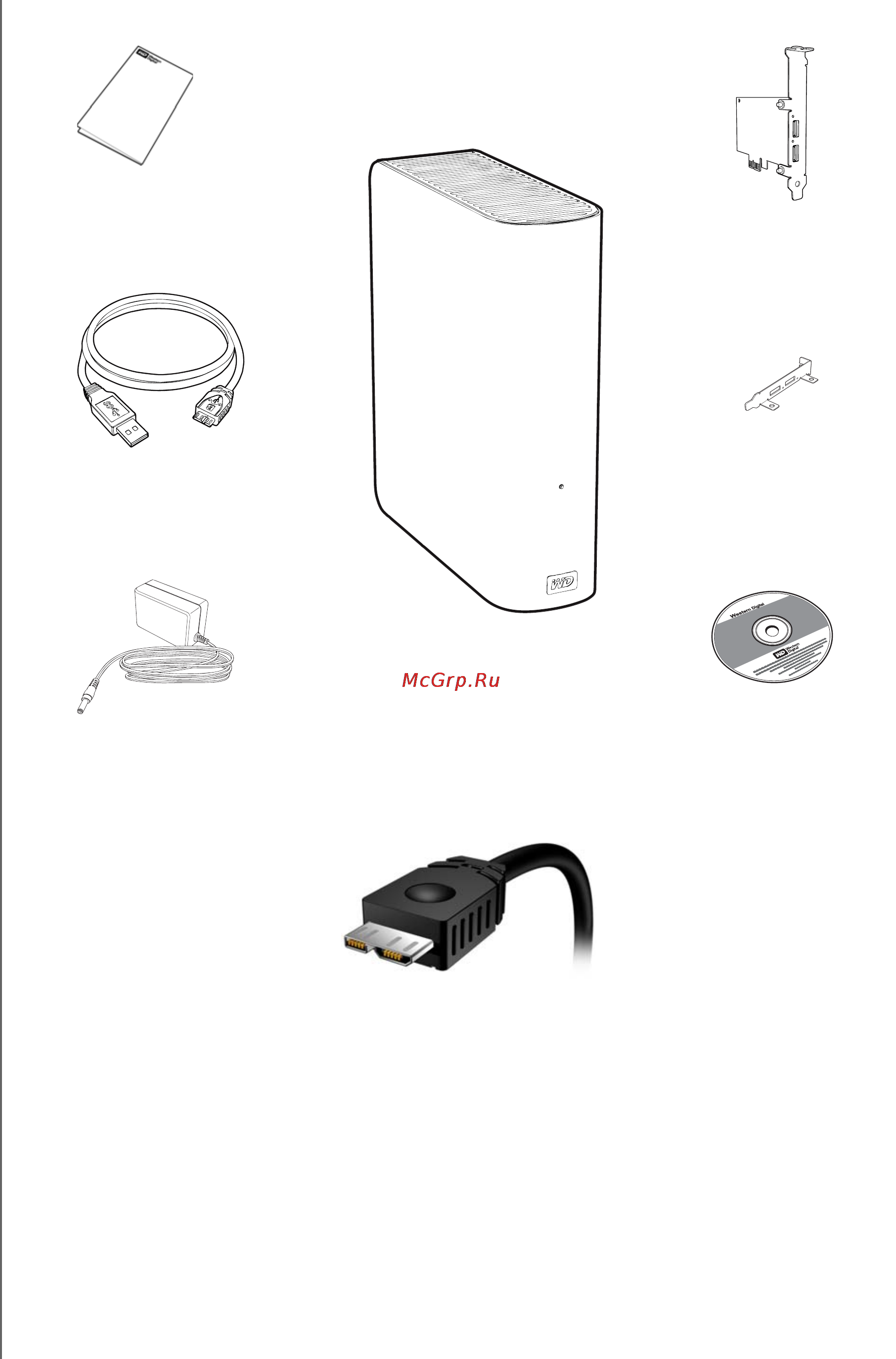 Western Digital 1Tb WDBABP0010HCH-EESN [5/22] Кабель usb 3 micro b