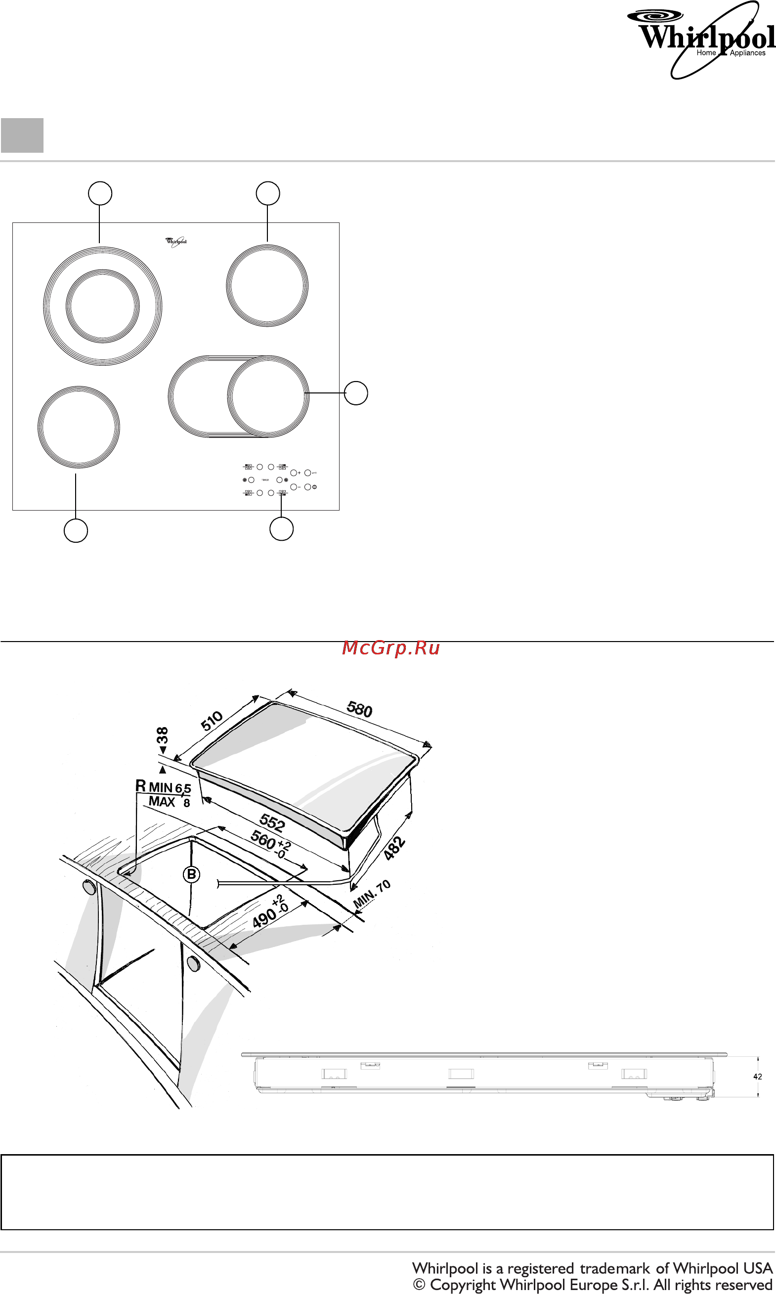 Whirlpool AKT821/BA [8/9] Akt 821 листок описания изделия