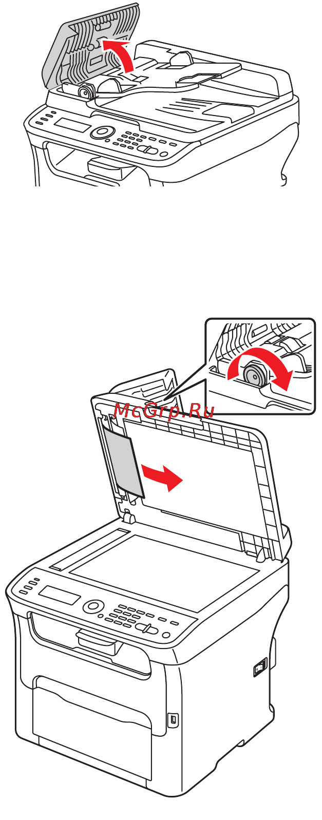 Xerox Phaser 6121MFP/S [226/268] Застревание бумаги в автоматическом устройстве подачи документов