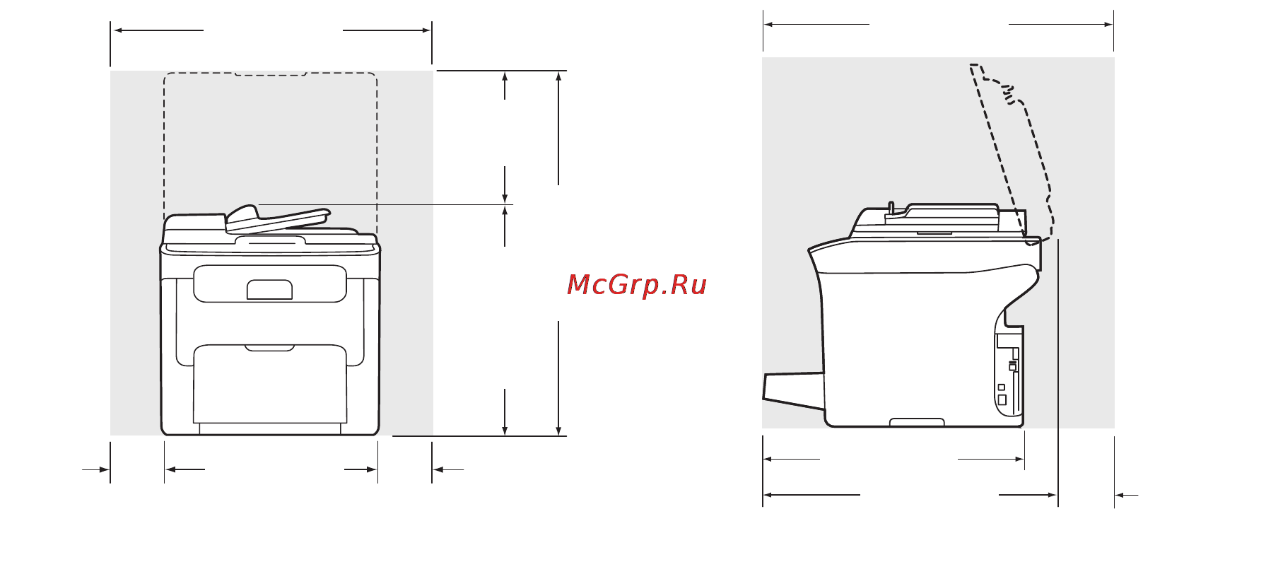 Xerox Phaser 6121MFP/S [35/268] Размещение и подключение принтера