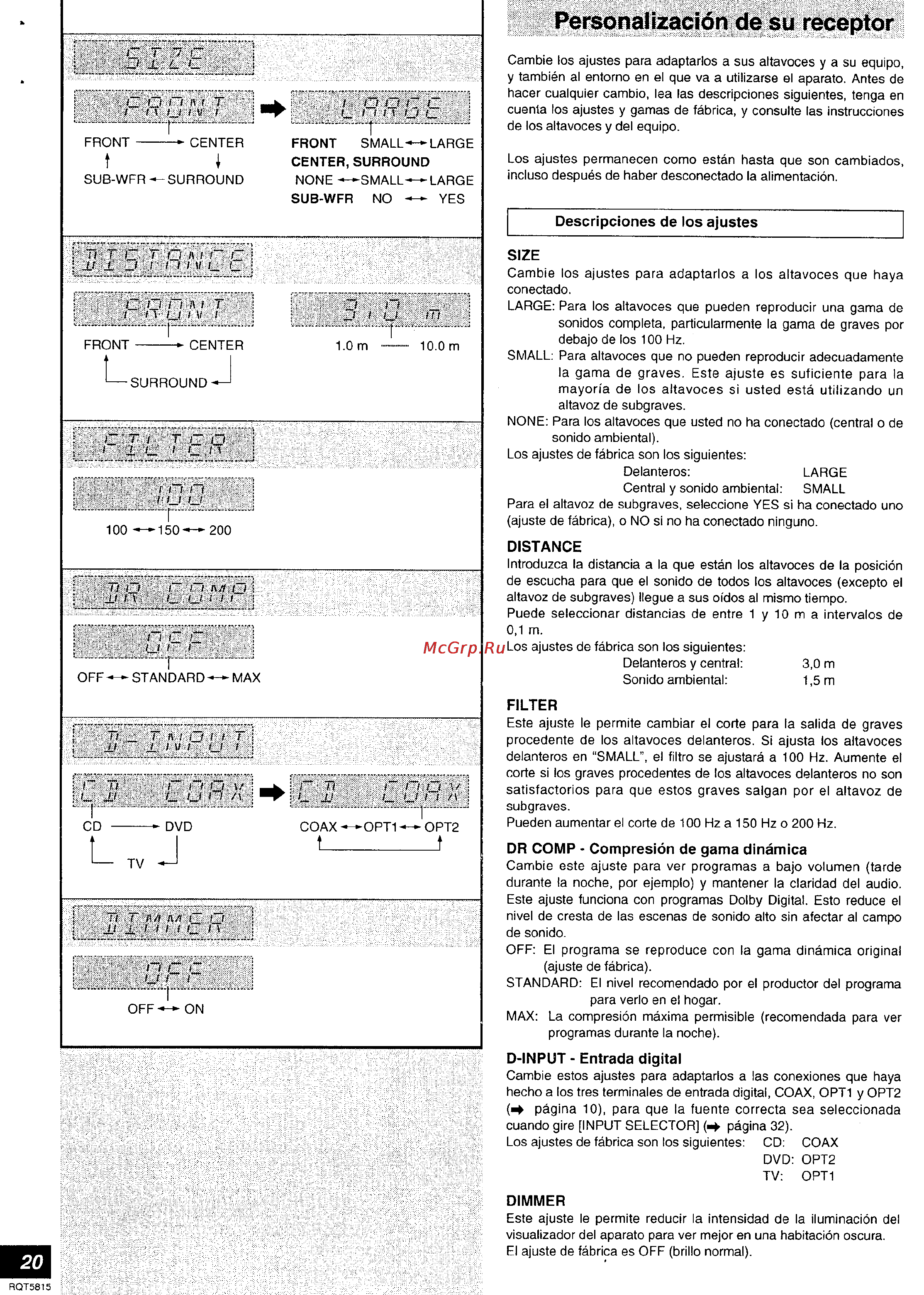 Technics SA-DX750 [20/56] Personalización de su receptor