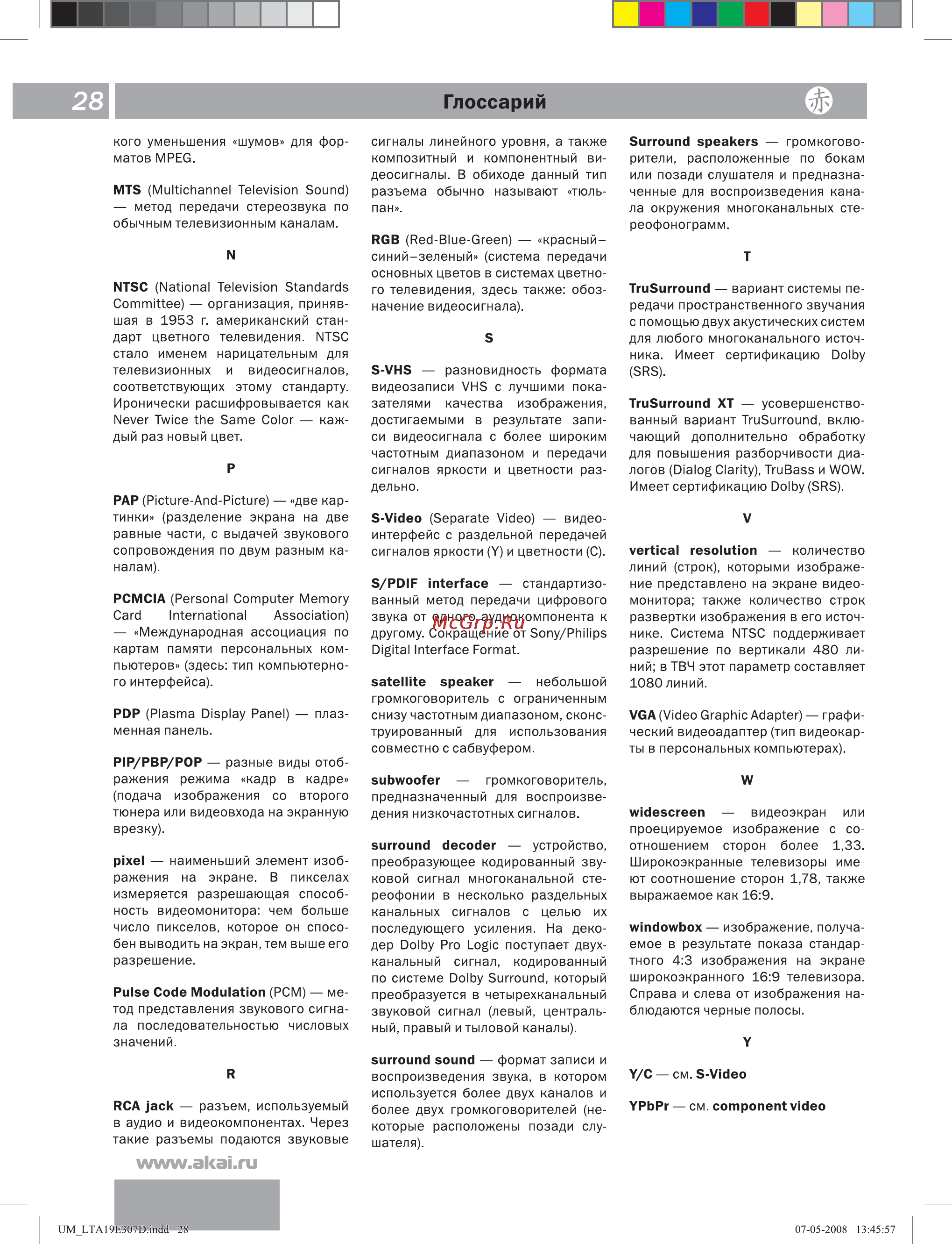 Akai LTA-19E307D Инструкция по эксплуатации онлайн [29/30] 46914