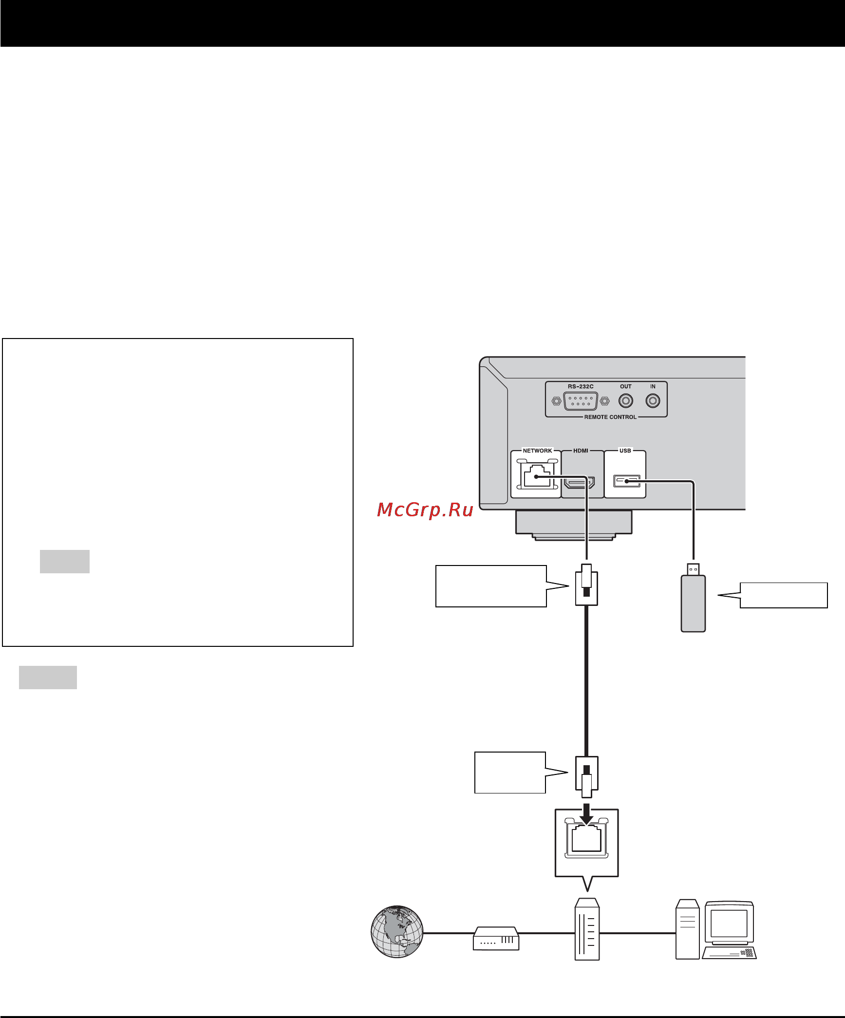 Yamaha BD-S1067 Titan [61/98] Connecting to the network terminal and usb port