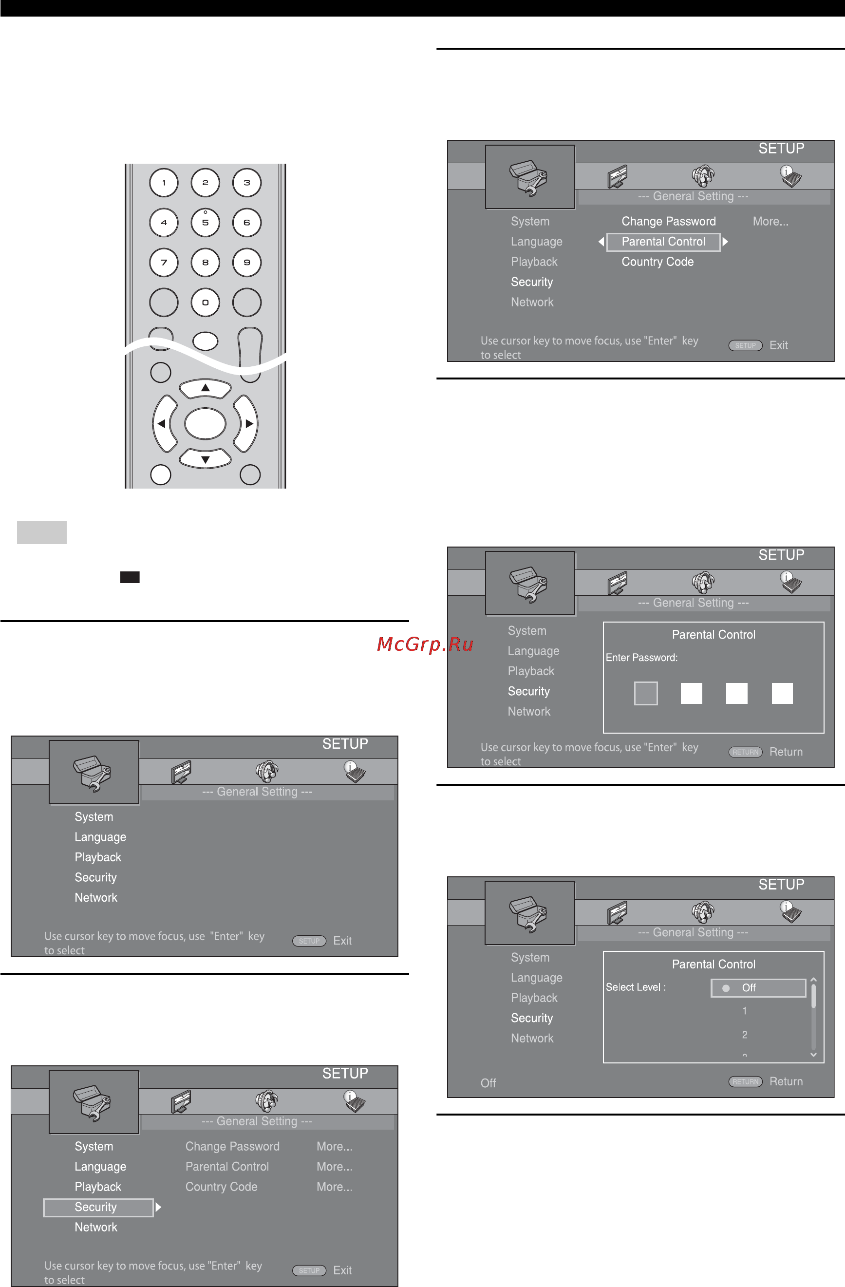 Yamaha BD-S1067 Titan [73/98] Display the setup menu screen