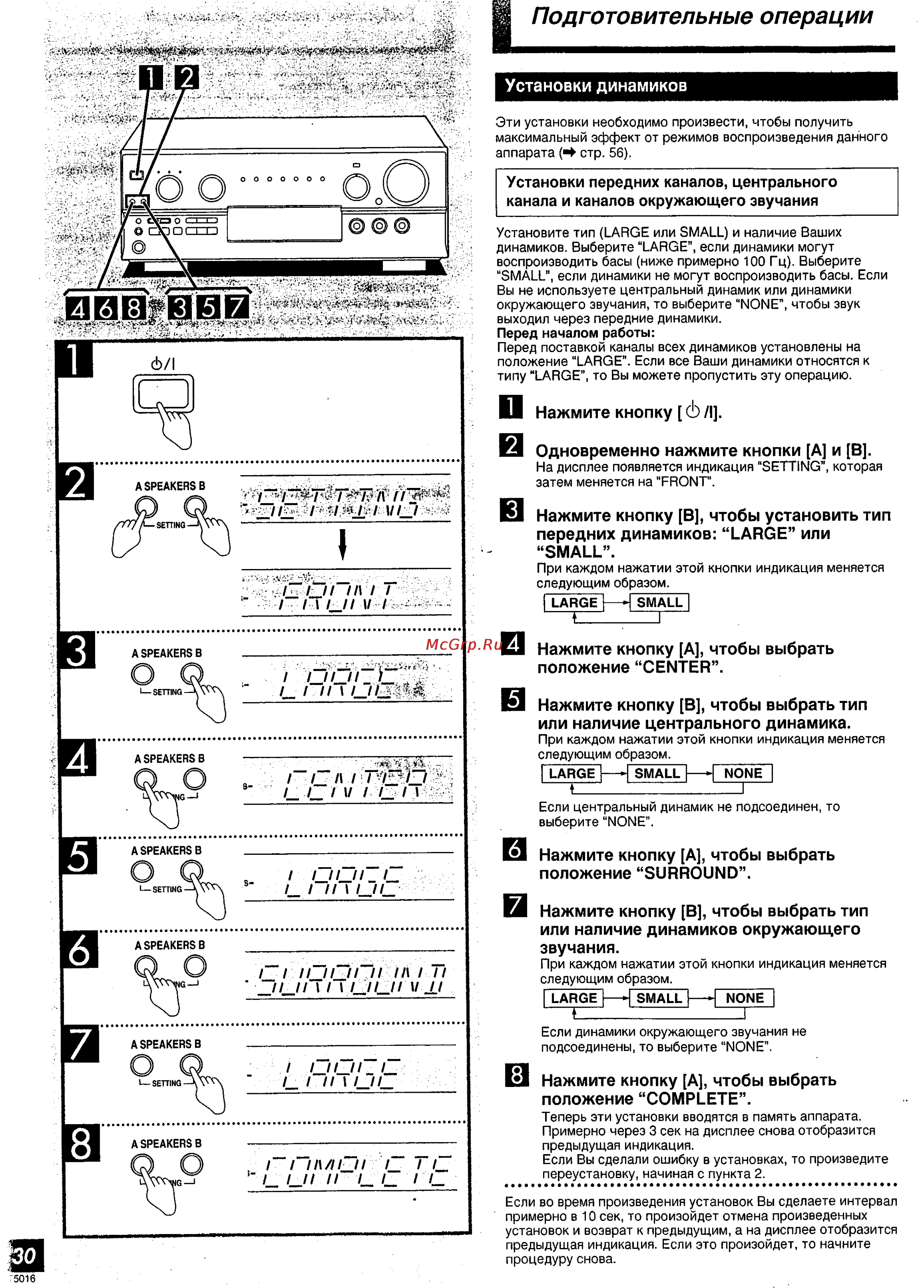 Technics SA-DX930 [15/40] Подготовительные операции