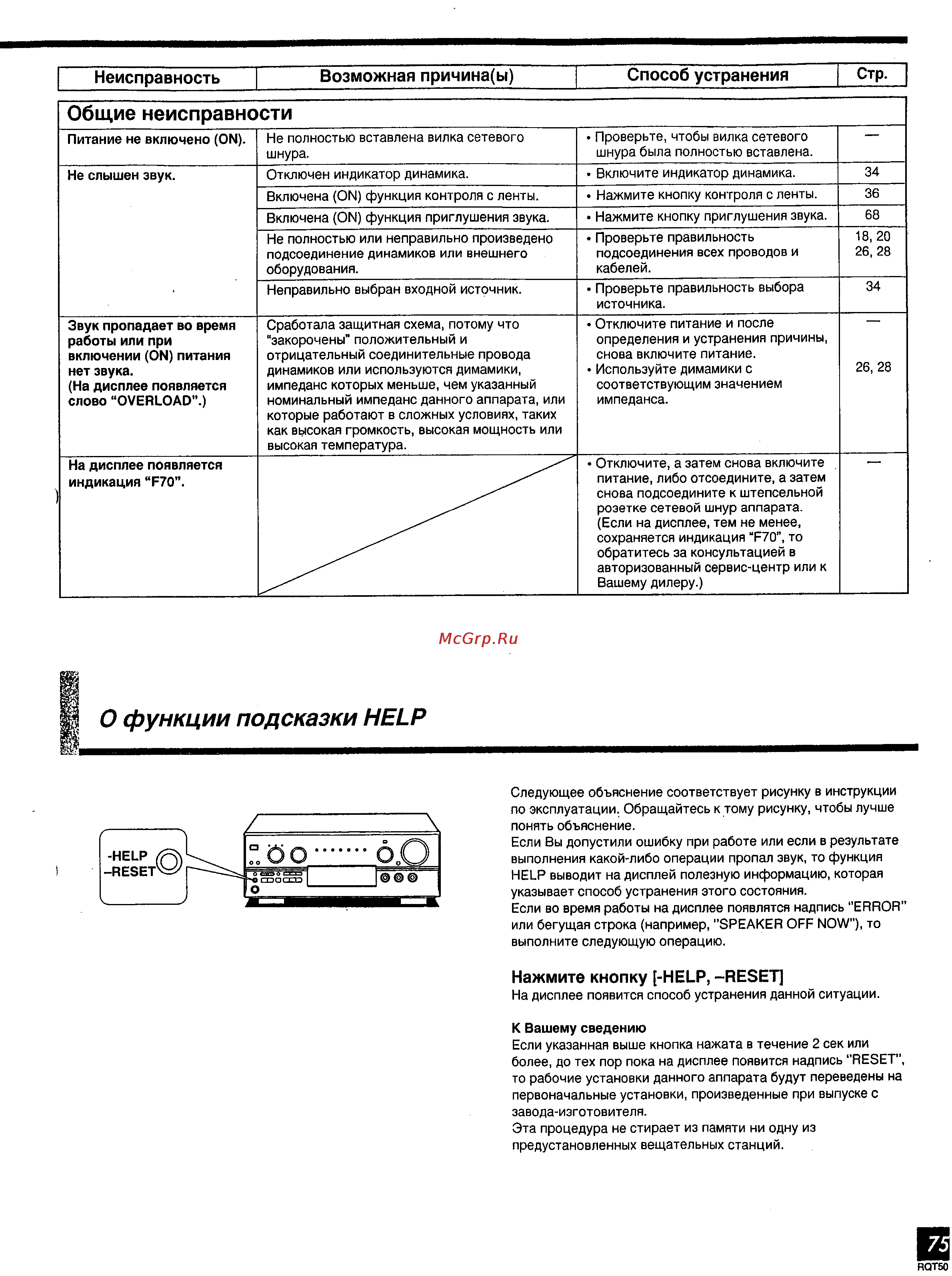 Technics SA-DX930 [38/40] О функции подсказки help