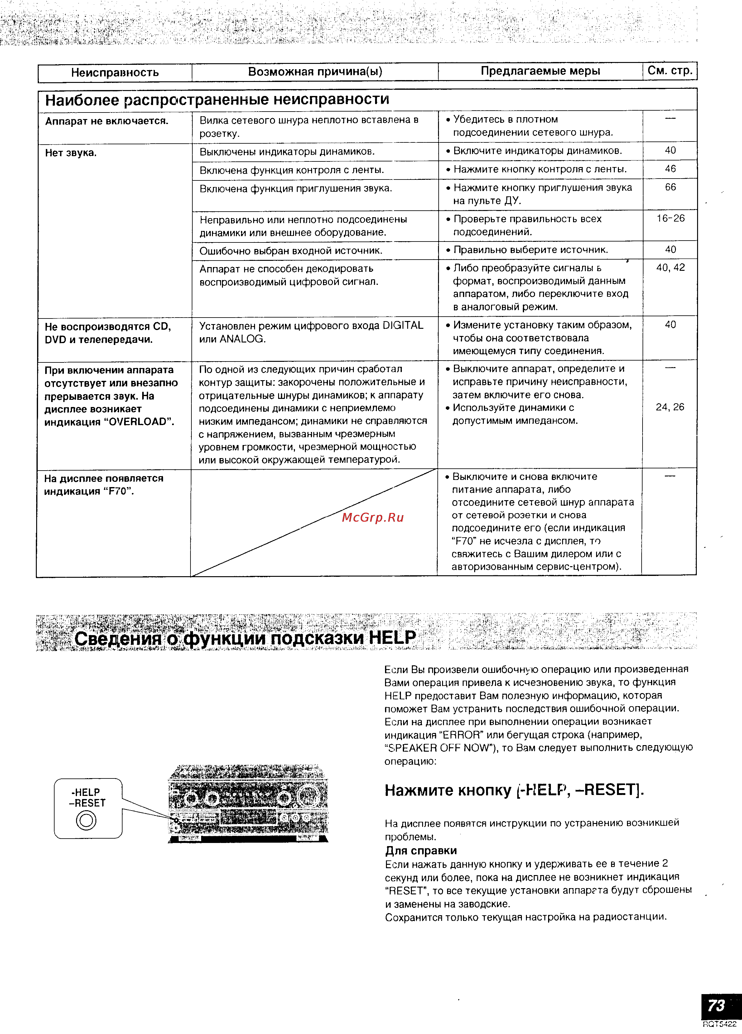 Technics SA-DX940 [38/39] Сведения а функции подсказки help