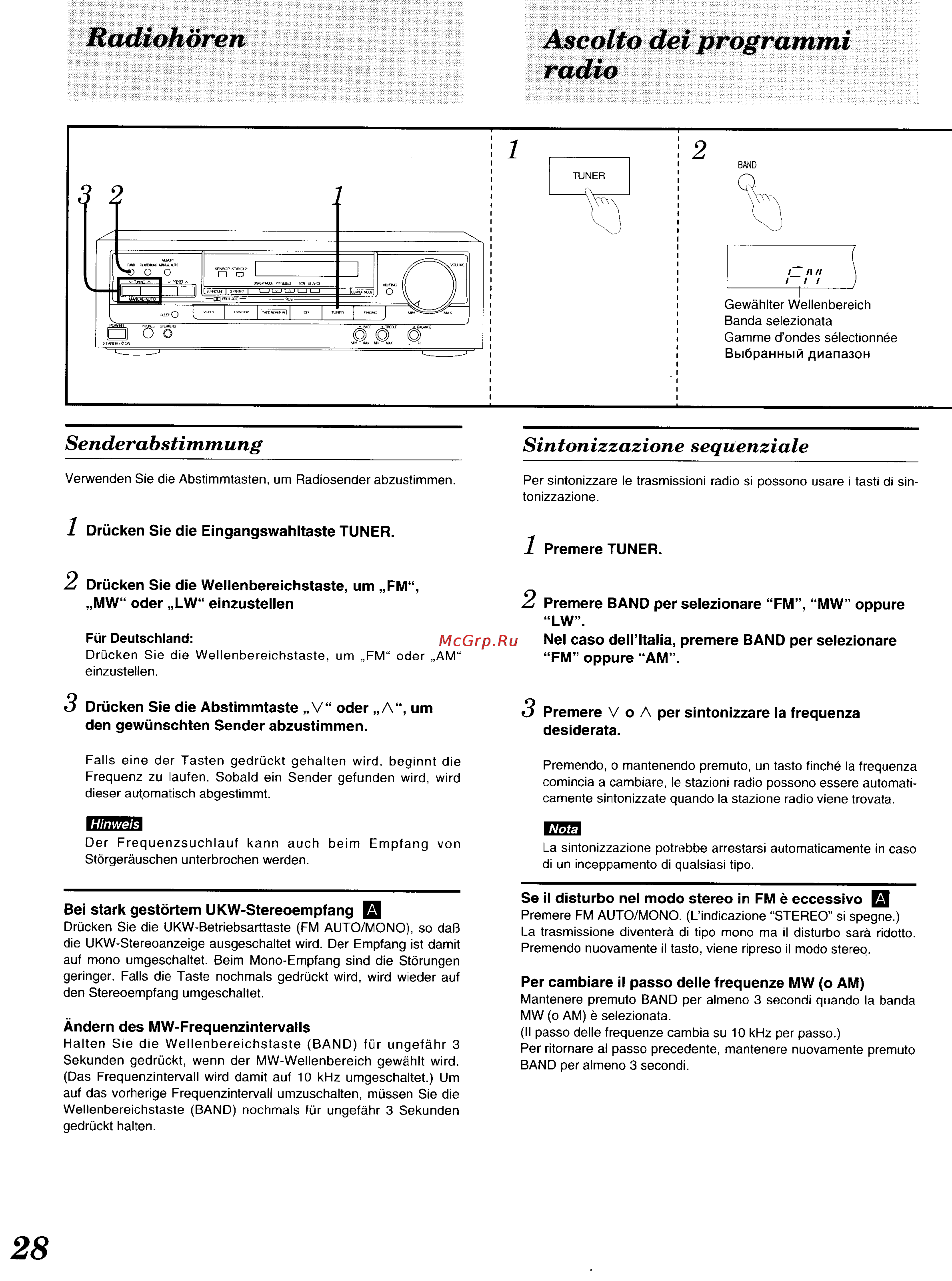 Technics SA-EX300 [25/60] Radiohören ascolto deiprogrammi radio