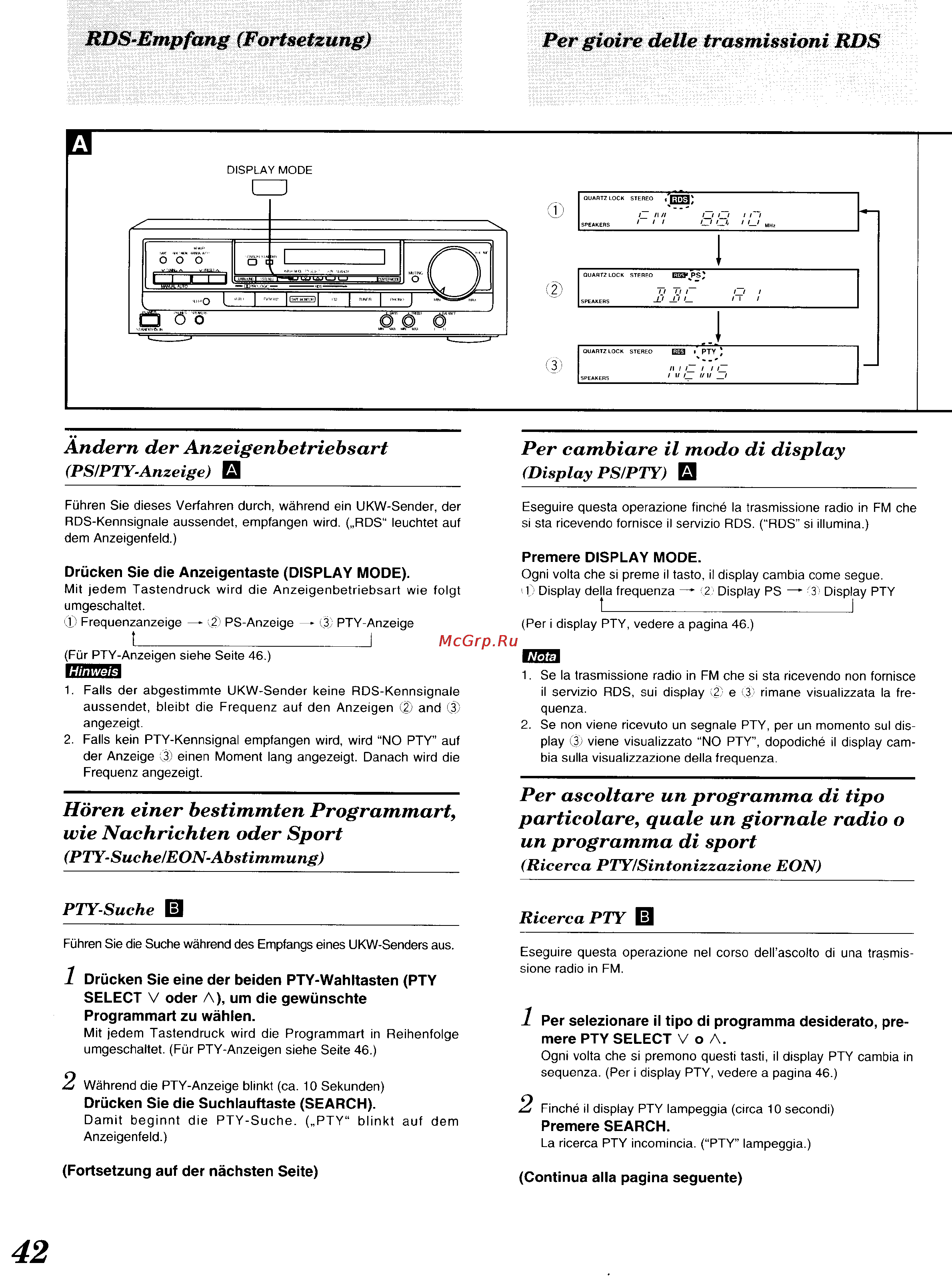 Technics SA-EX300 [38/60] Hören einer bestimmten programmart wie nachrichten oder sport