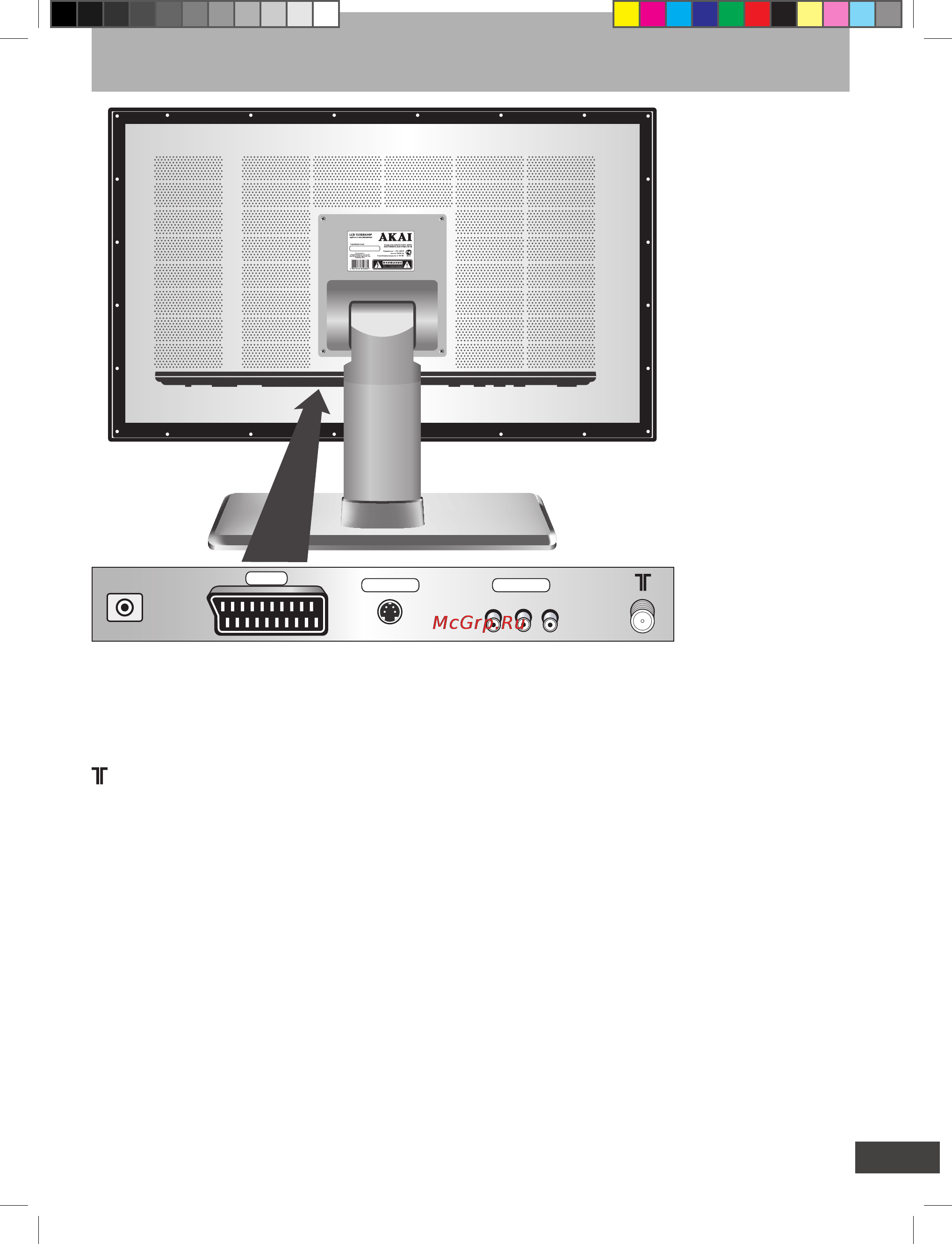 Akai LTA-20E304 [5/20] Вид задней панели pазъемы и их назначение