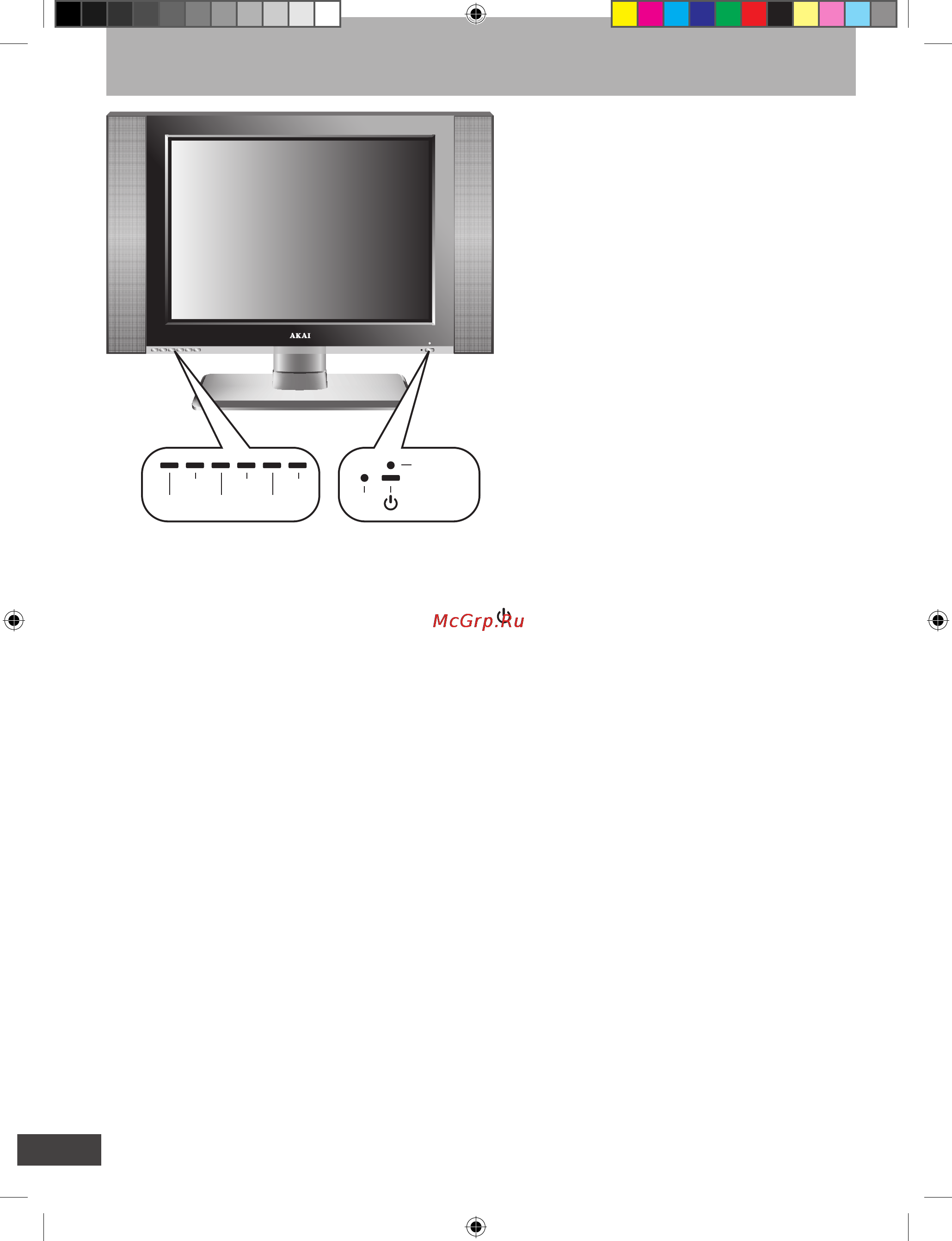 Akai LTA-20E305DMT [5/29] Назначение кнопок на передней панели