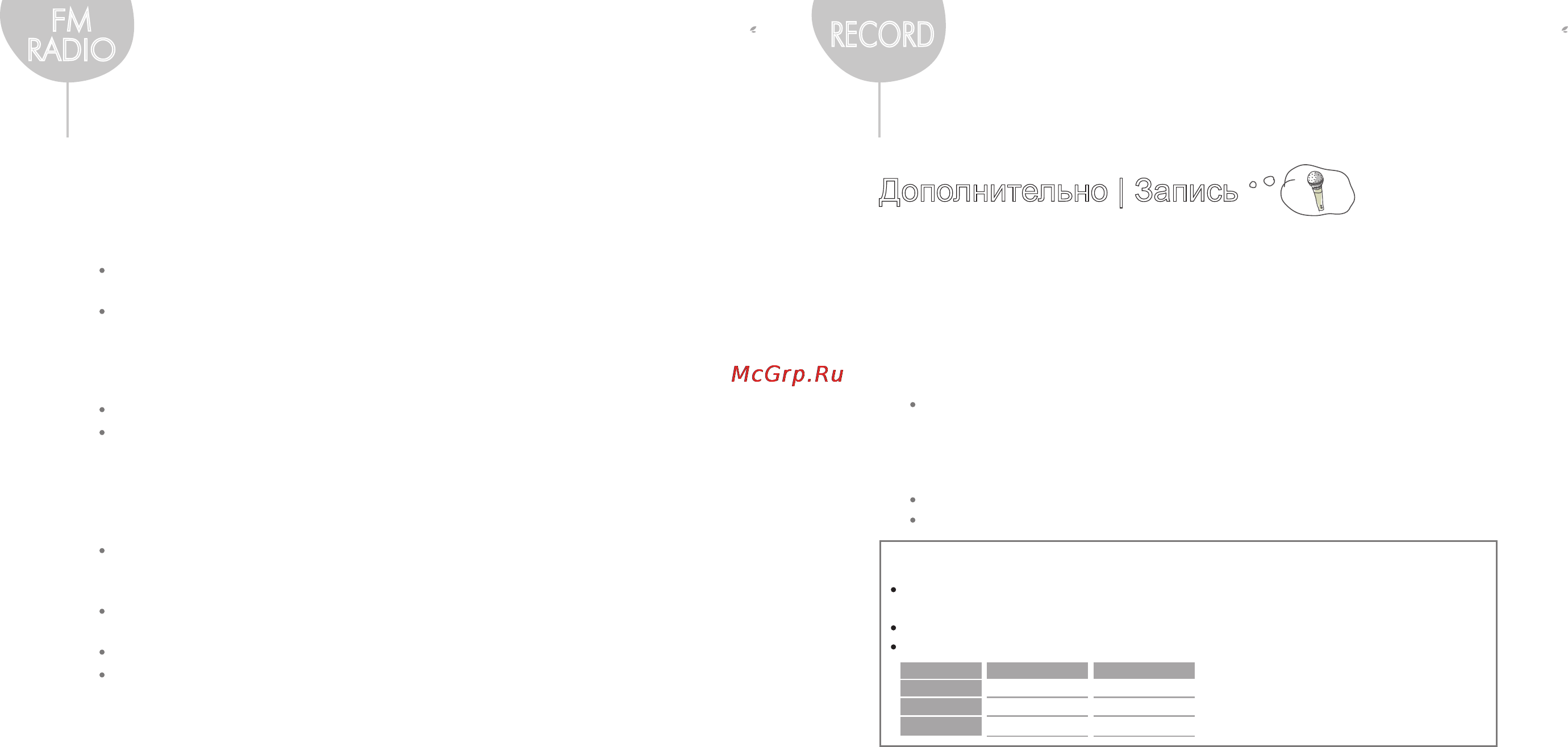 Iriver E10 [13/20] Дополнительно запись