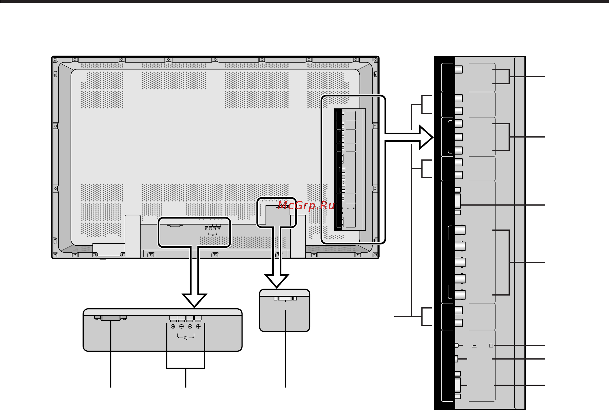 Toshiba 42WP26 [8/48] Вид сзади клеммная колодка