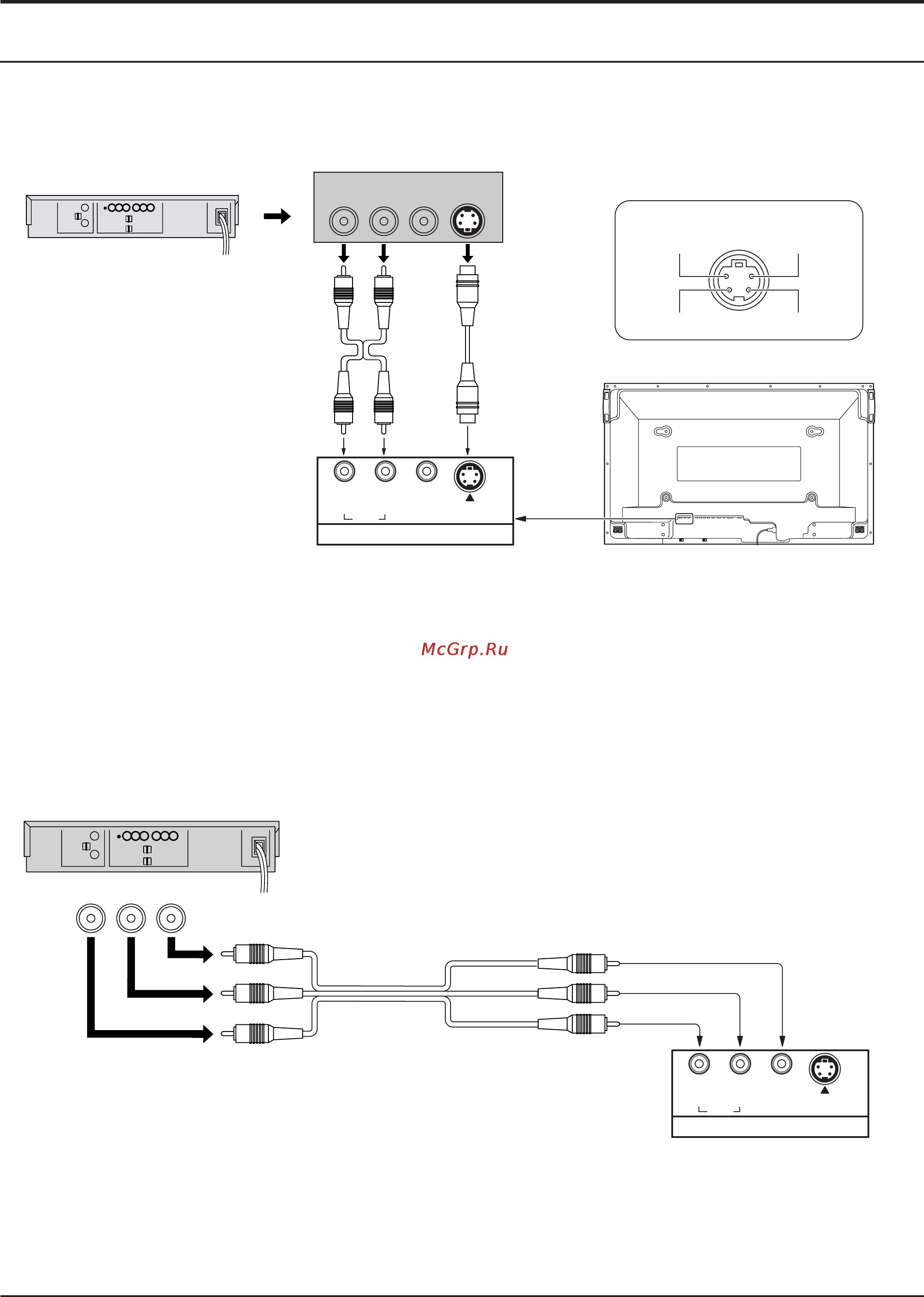 Toshiba 42WP27 [10/40] Подключение к разъемам ввода сигналов av