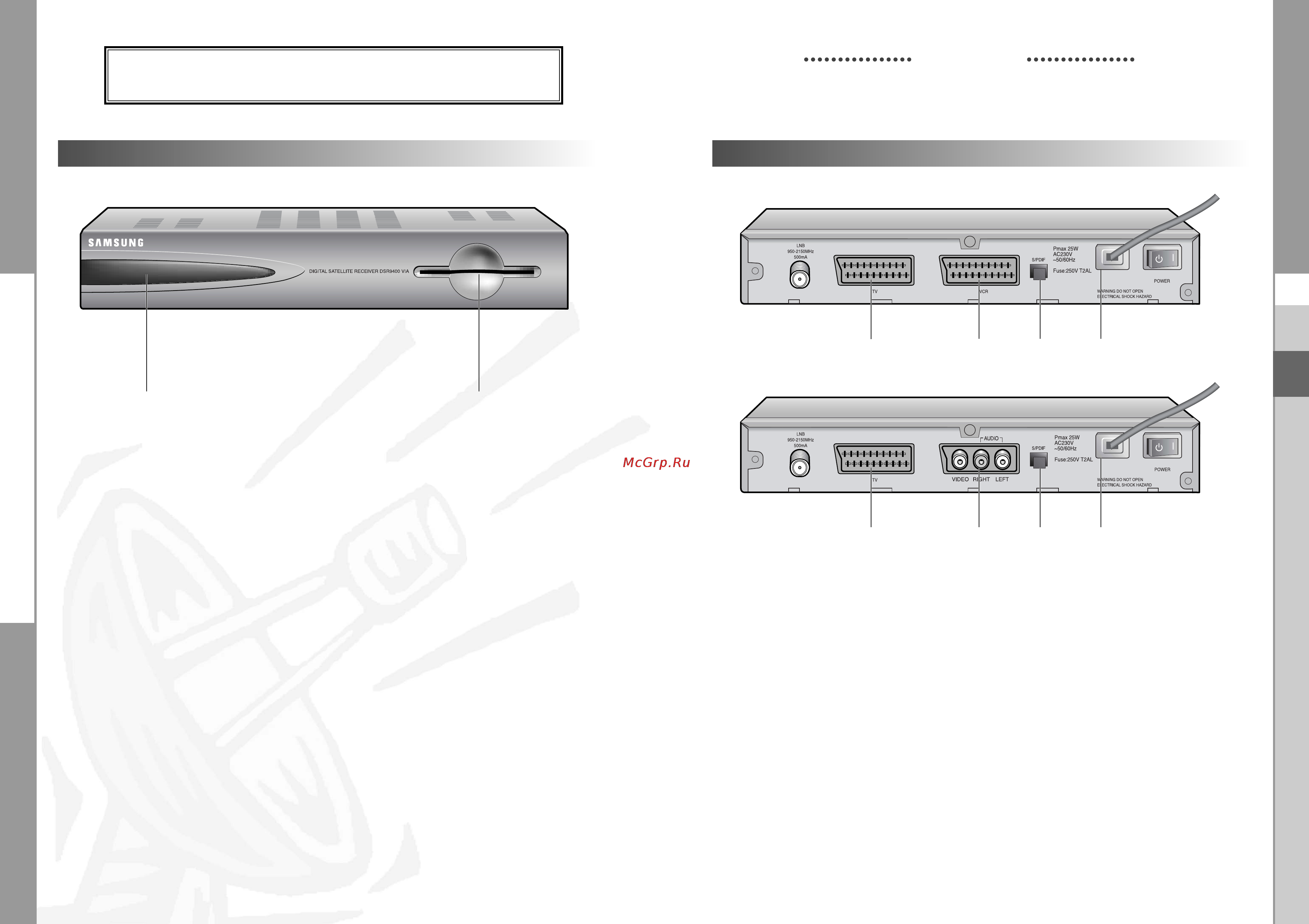 Samsung DSR 9400 [25/38] Description