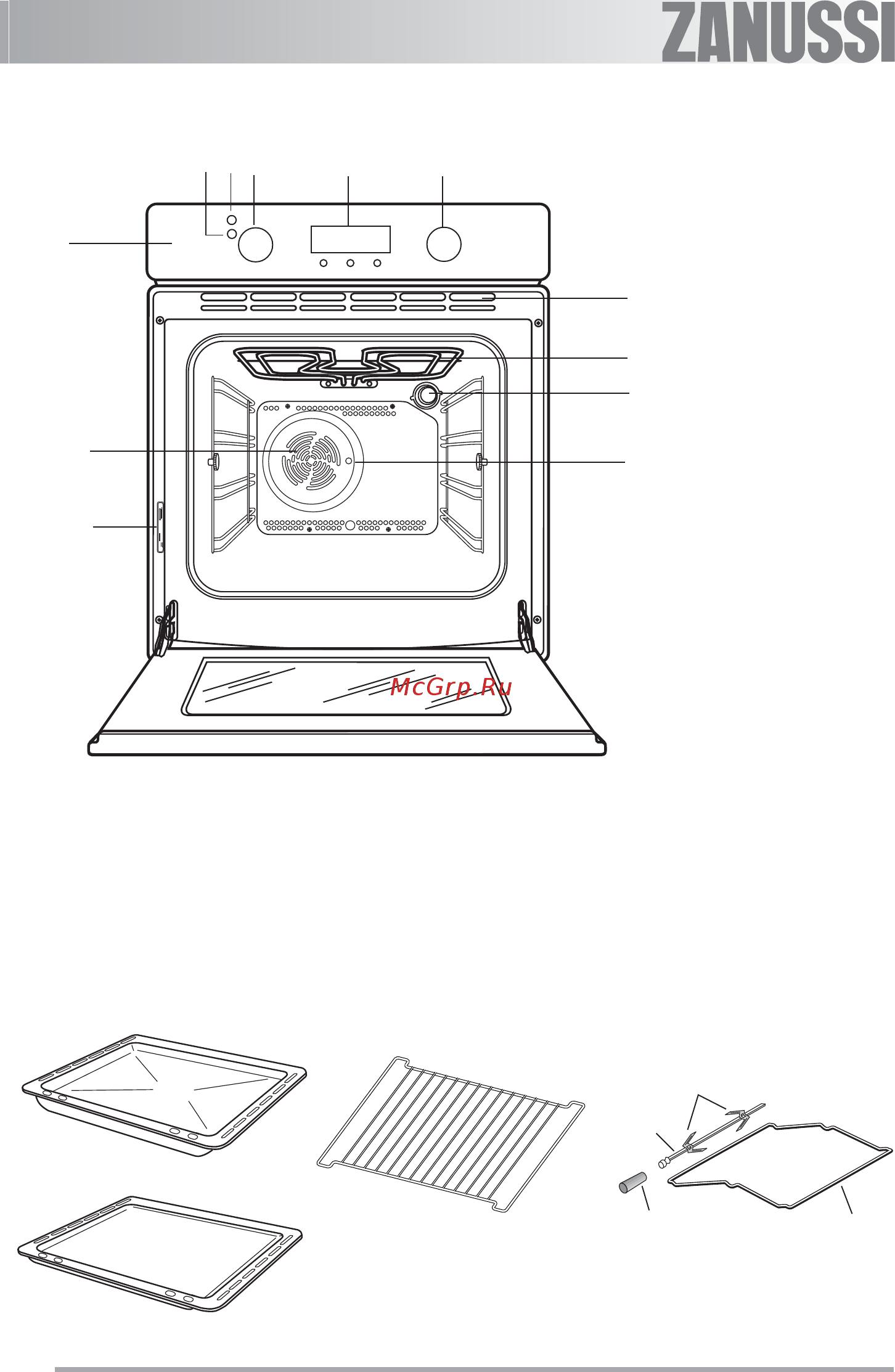 Zanussi ZOB 592 XQ [6/31] Вертел