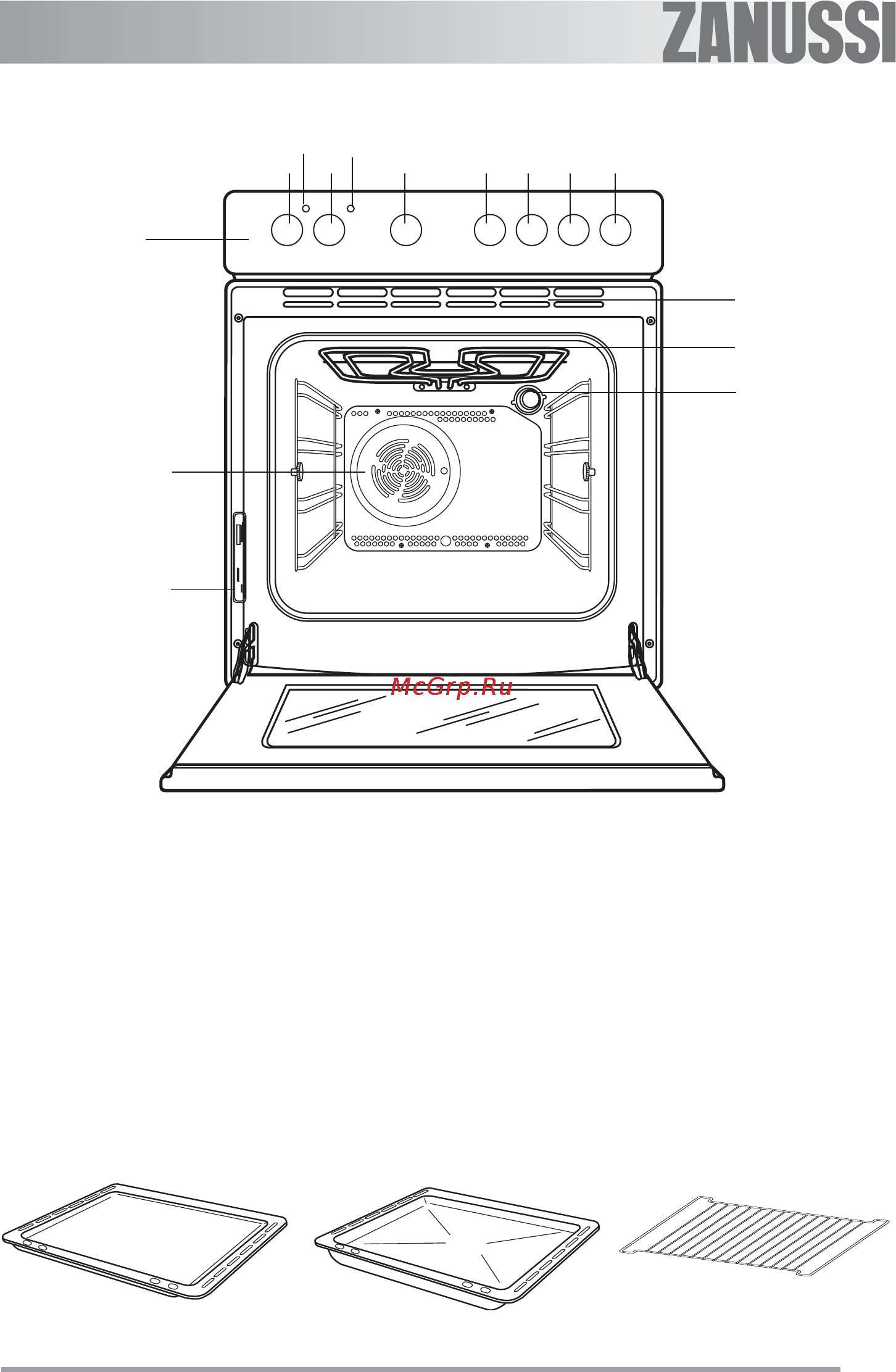 Zanussi ZOU261 X [6/28] Принадлежности духового шкафа