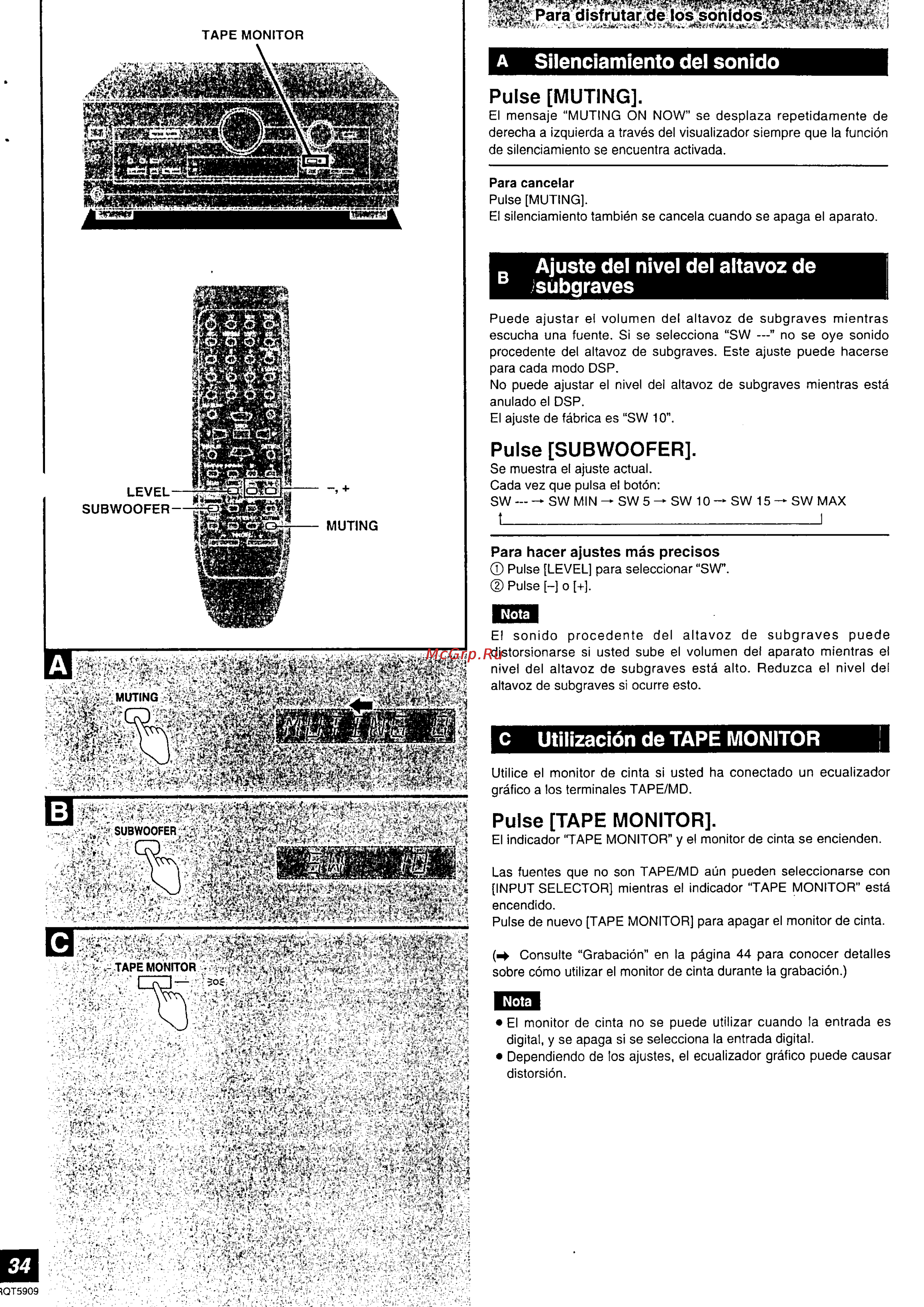 Panasonic SA-HE7 [34/52] Pulse muting