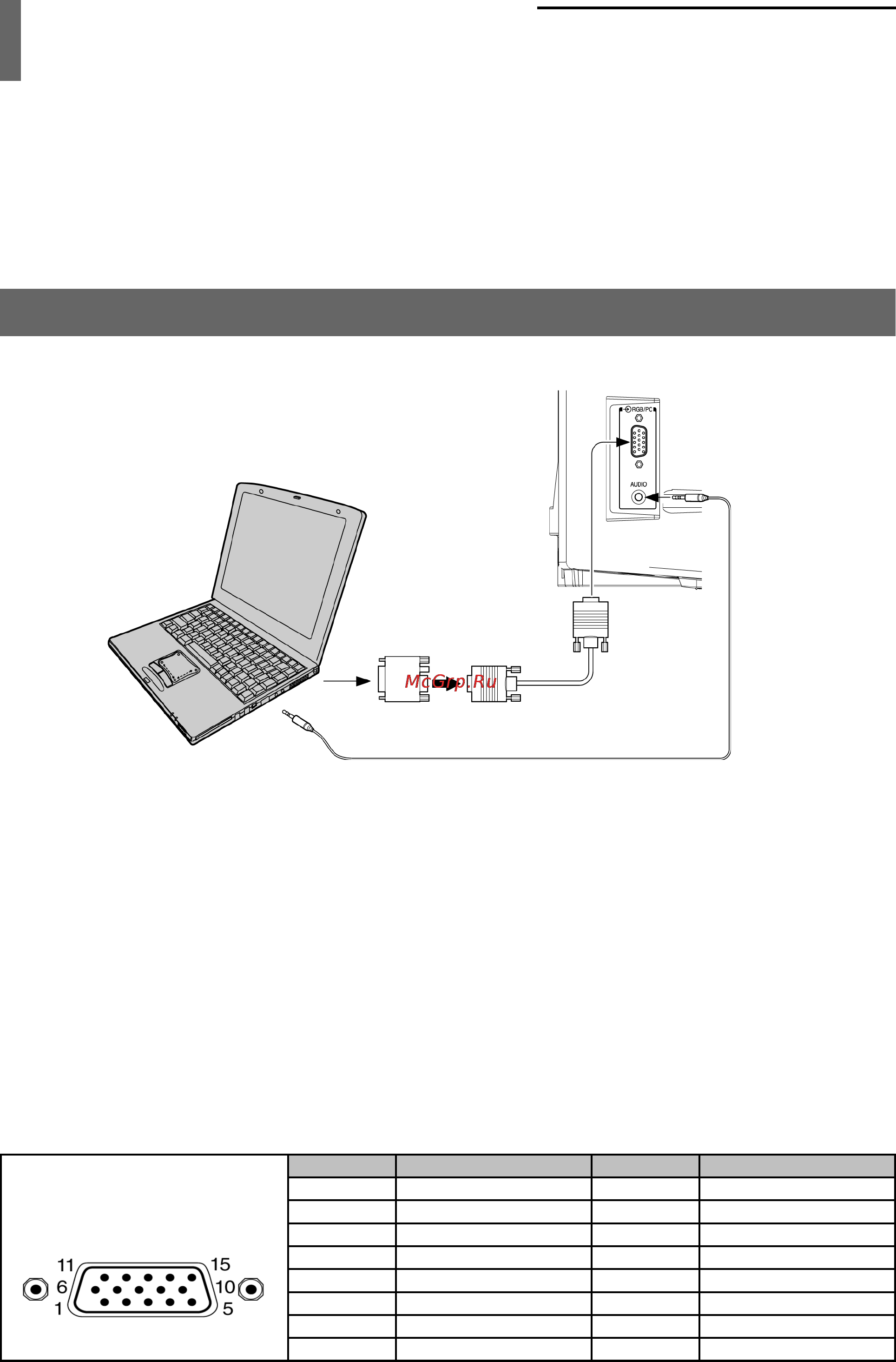 Toshiba 26WL36P [42/47] Подключение к компьютеру