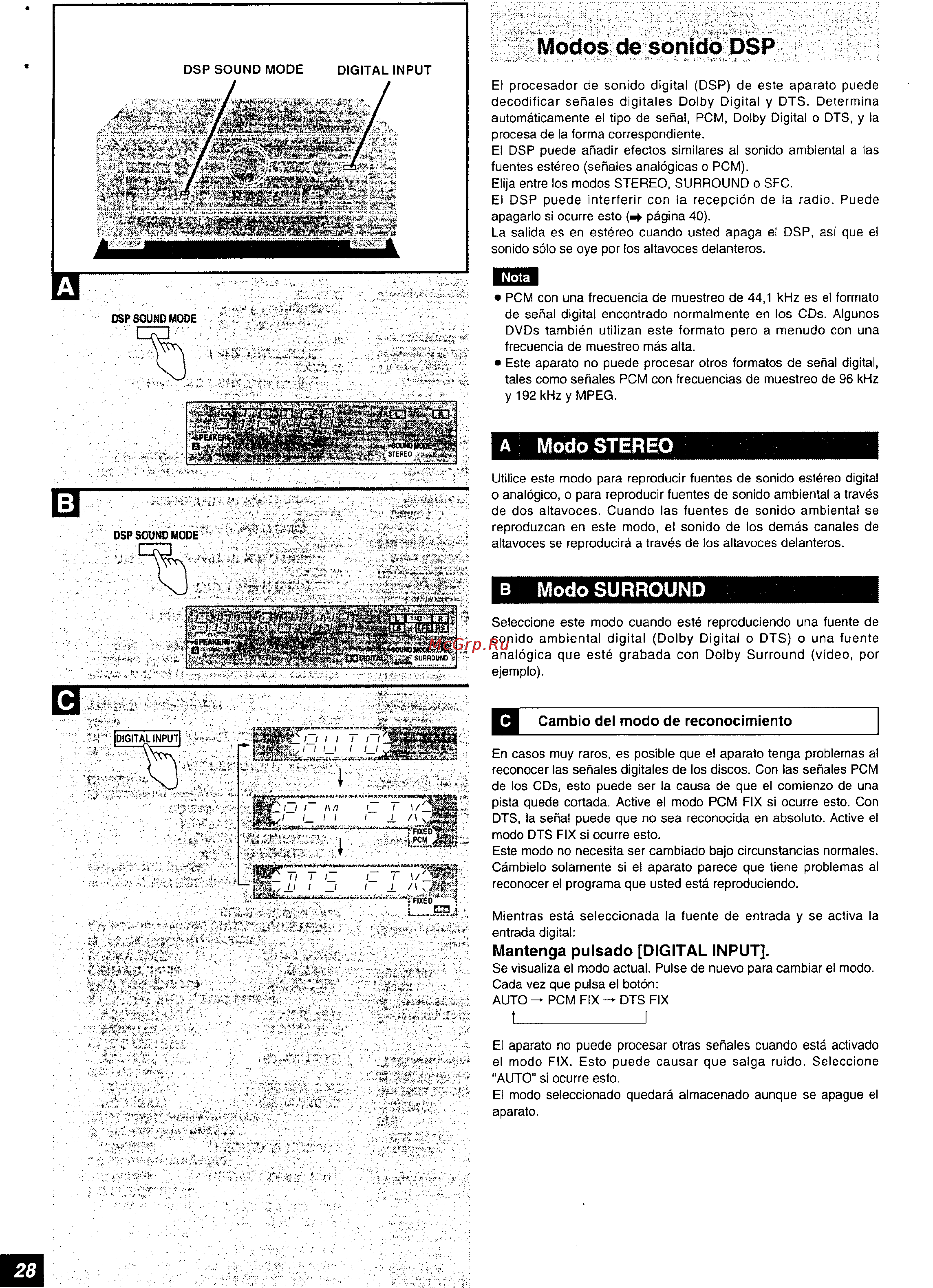 Panasonic SA-HE9 [28/61] A modo stereo