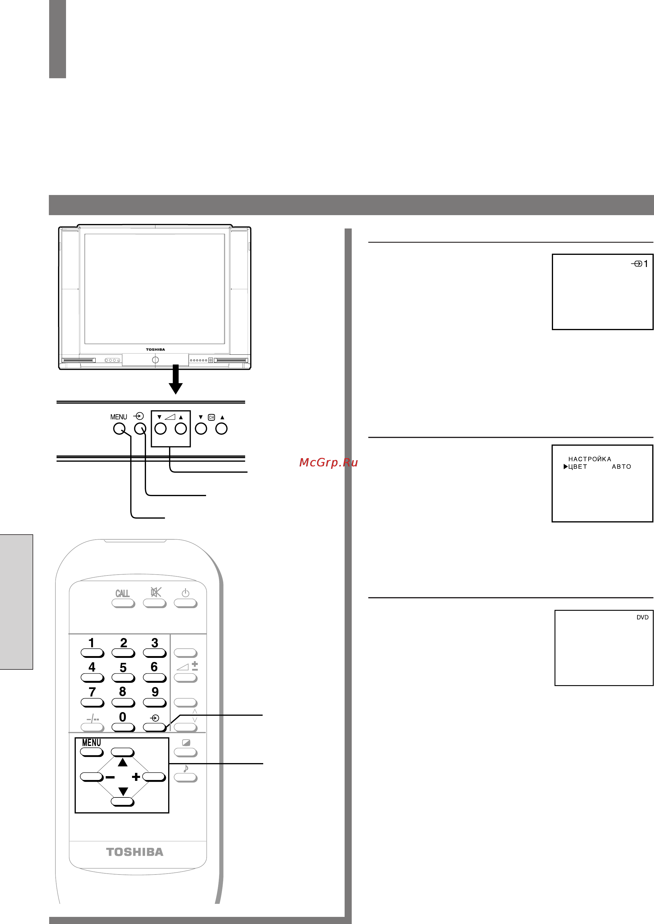 Toshiba 29A3R [20/24] Для выбор видеовхода