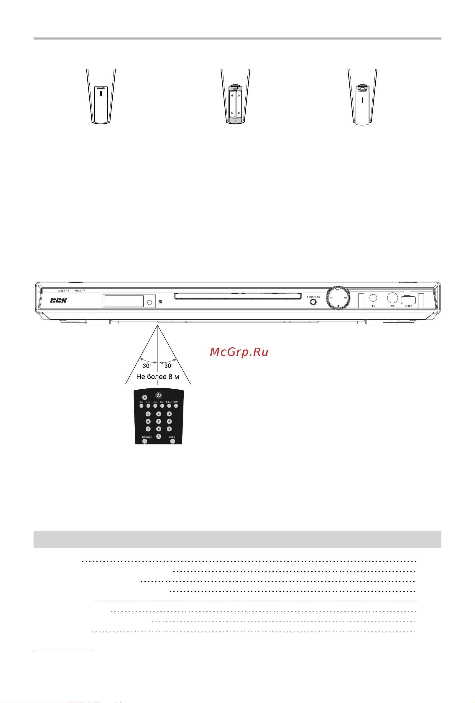 BBK DV923HD [10/45] Использование пульта дистанционного управления