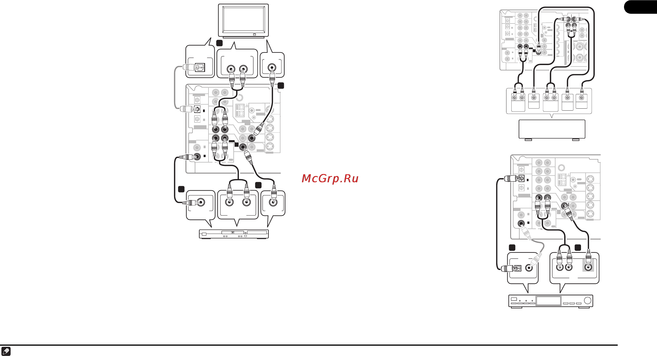 Pioneer VSX-917V-K [10/47] Подключение проигрывателя dvd и телевизора