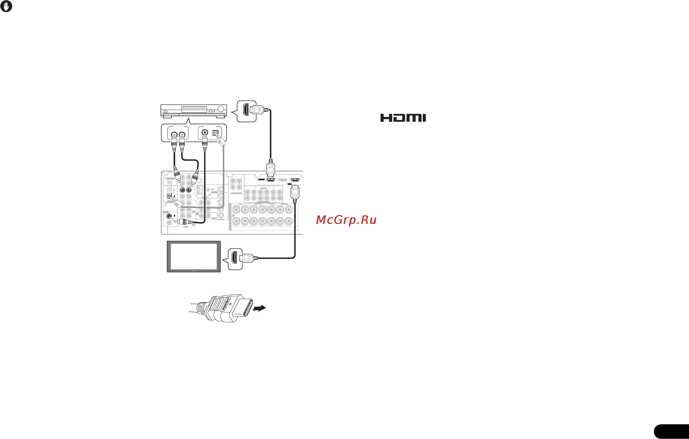 Pioneer VSX-917V-K [37/47] Подключение с помощью hdmi