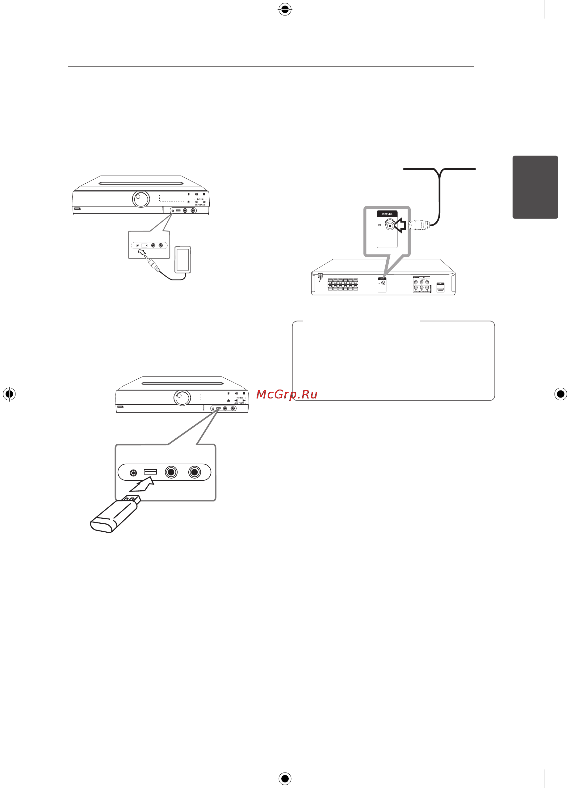 LG HT-306SU [17/38] Подключение usb
