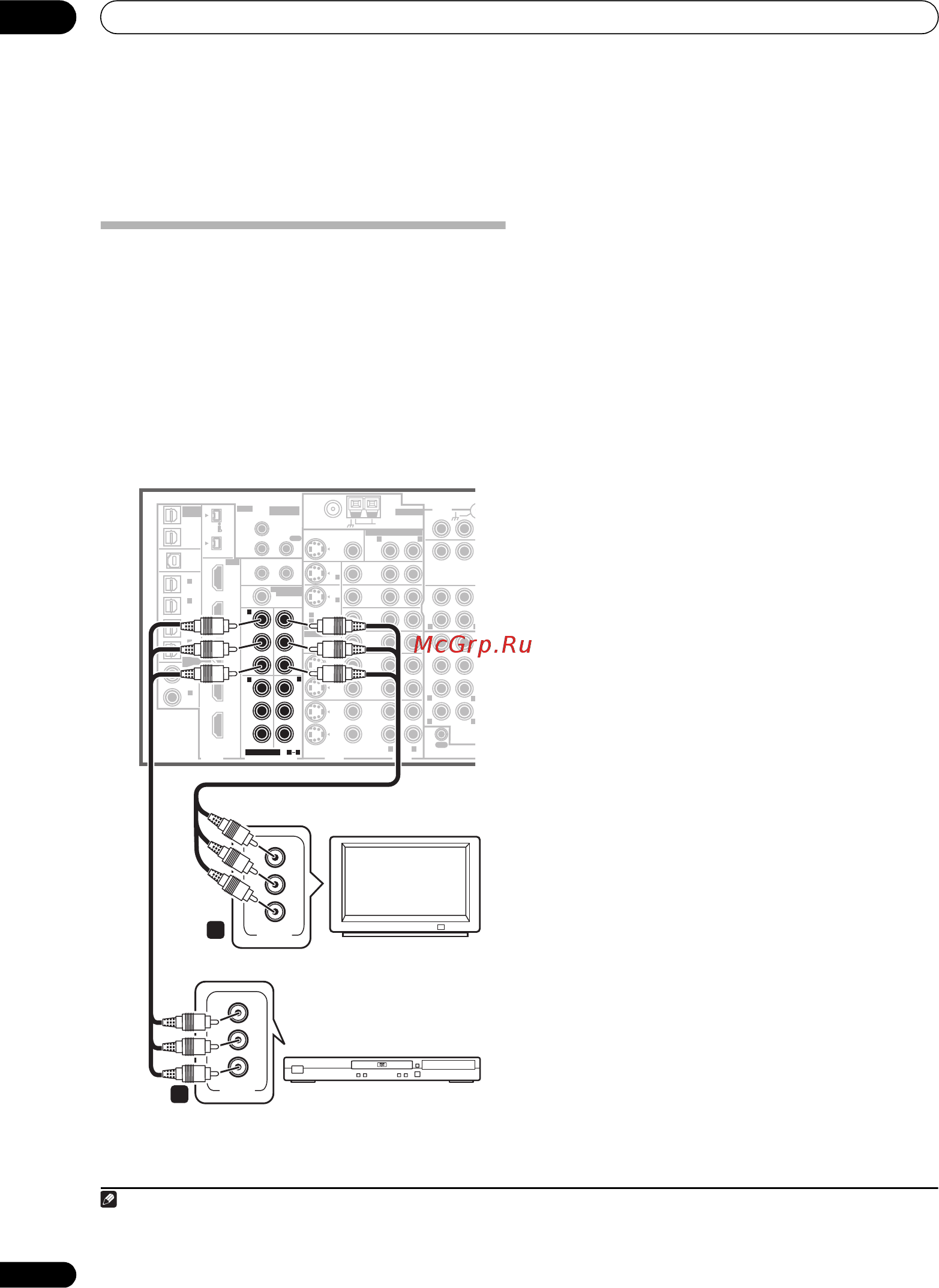 Pioneer VSX-AX2AS-s [14/92] Для записи следует подключить аналоговые аудиокабели цифровое подключение предназначено только для воспроизведения если используемый видеокомпонент не имеет цифрового аудио...