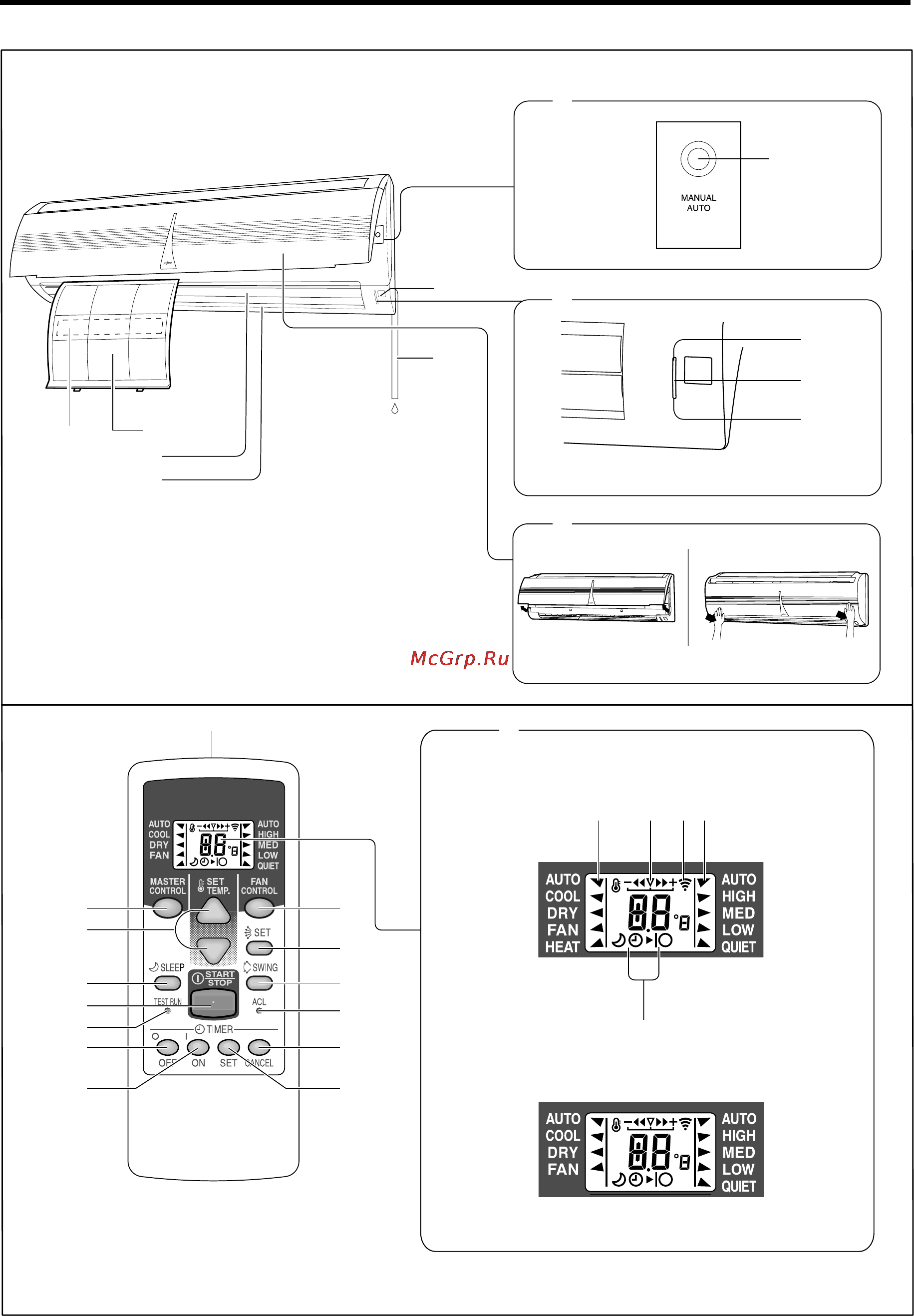 Fujitsu CLASSIC ASY12UC [3/16] Названия деталей