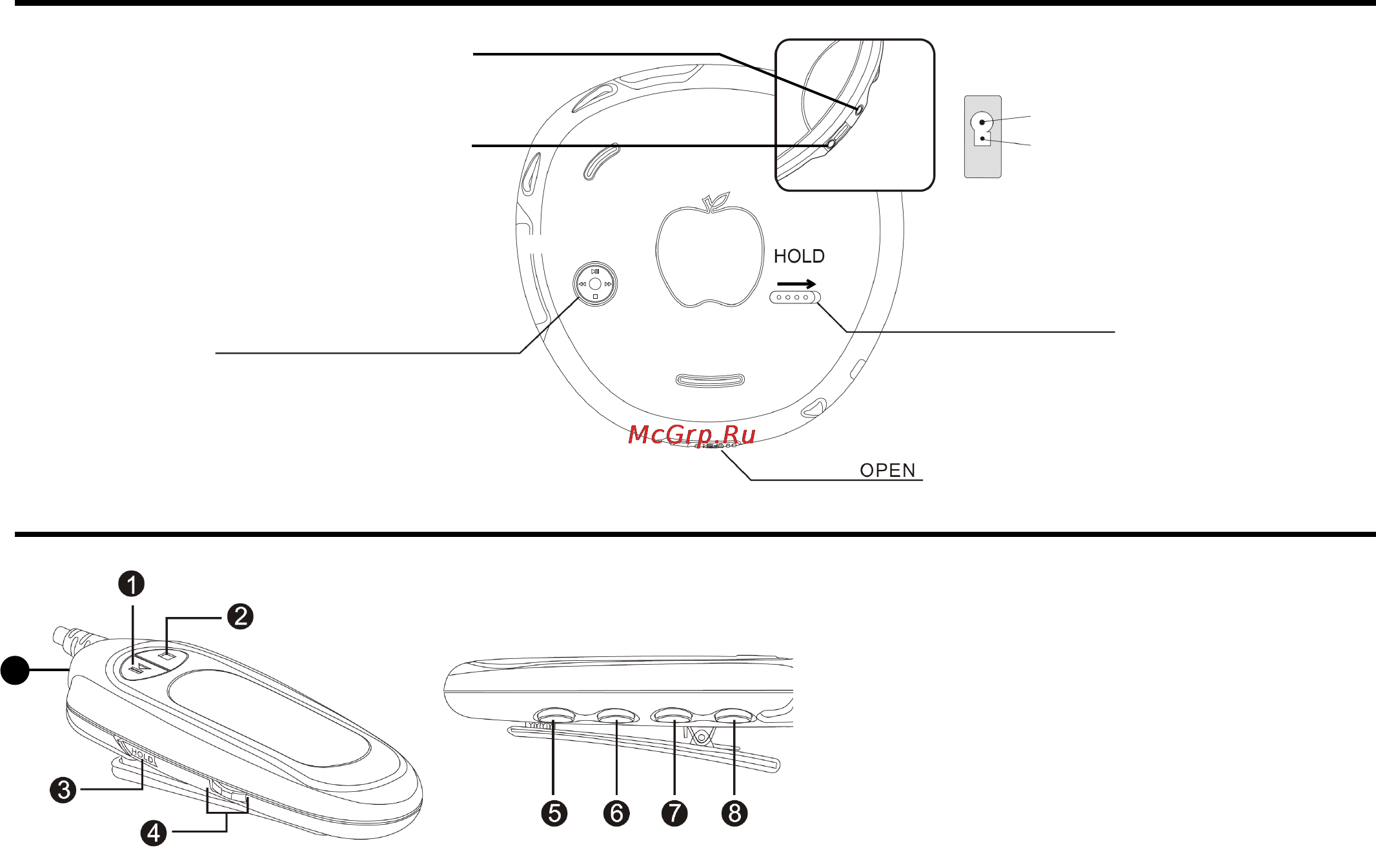 Hyundai H-CD7015 [3/35] Locating controls player