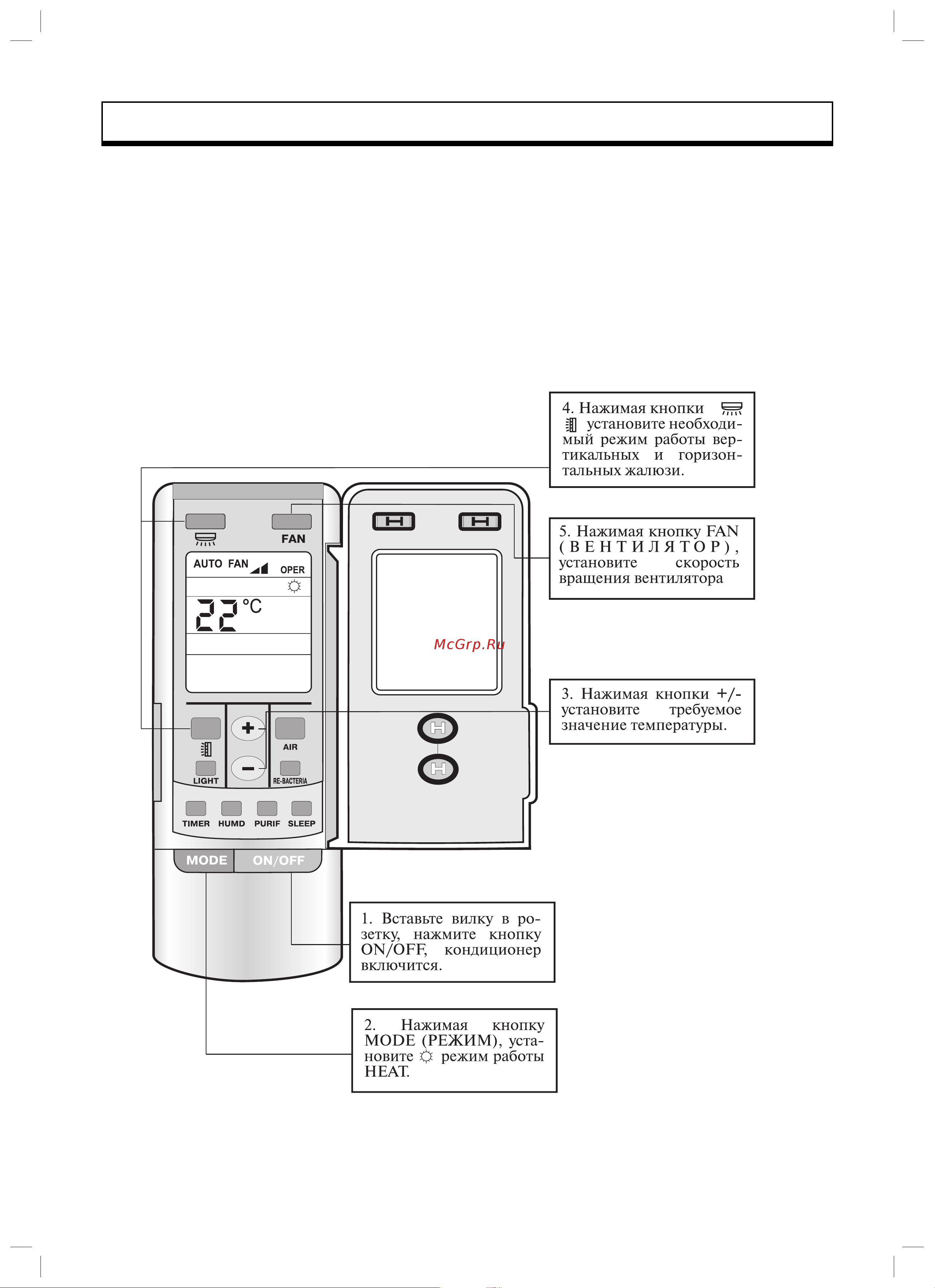 Gree FLOOR STANDING GVHN24A1NK3A1A [14/32] Дистанционный пульт управления