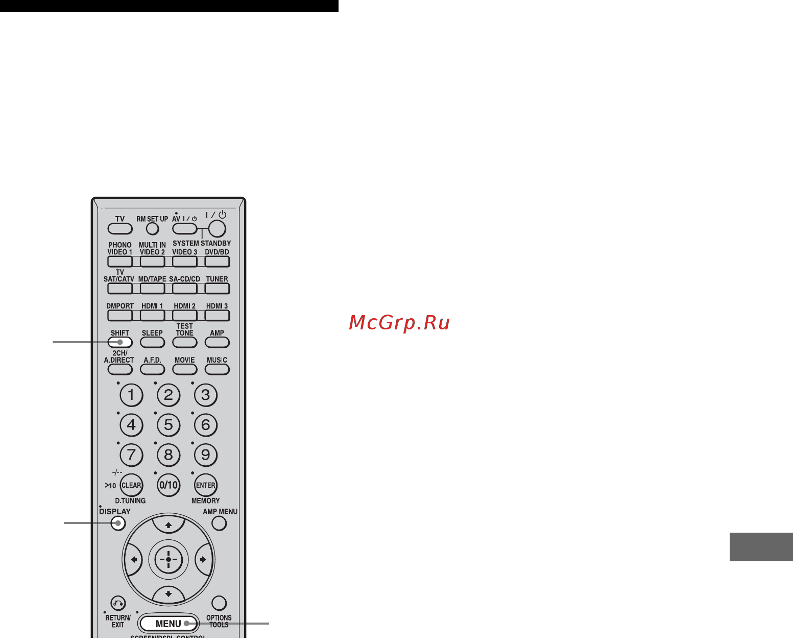 Sony STR-DA3300ES [101/142] Изменение индикации