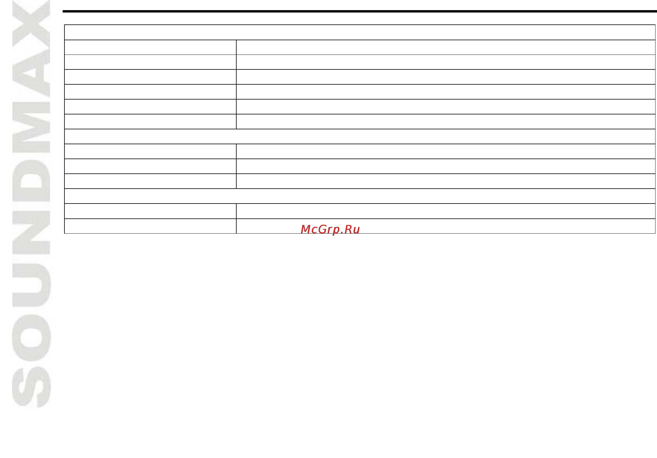 Soundmax SM-CCR3033 BlG [14/28] Specification
