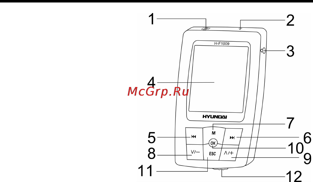 Hyundai H-F1009 [4/31] Органы управления и индикаторы