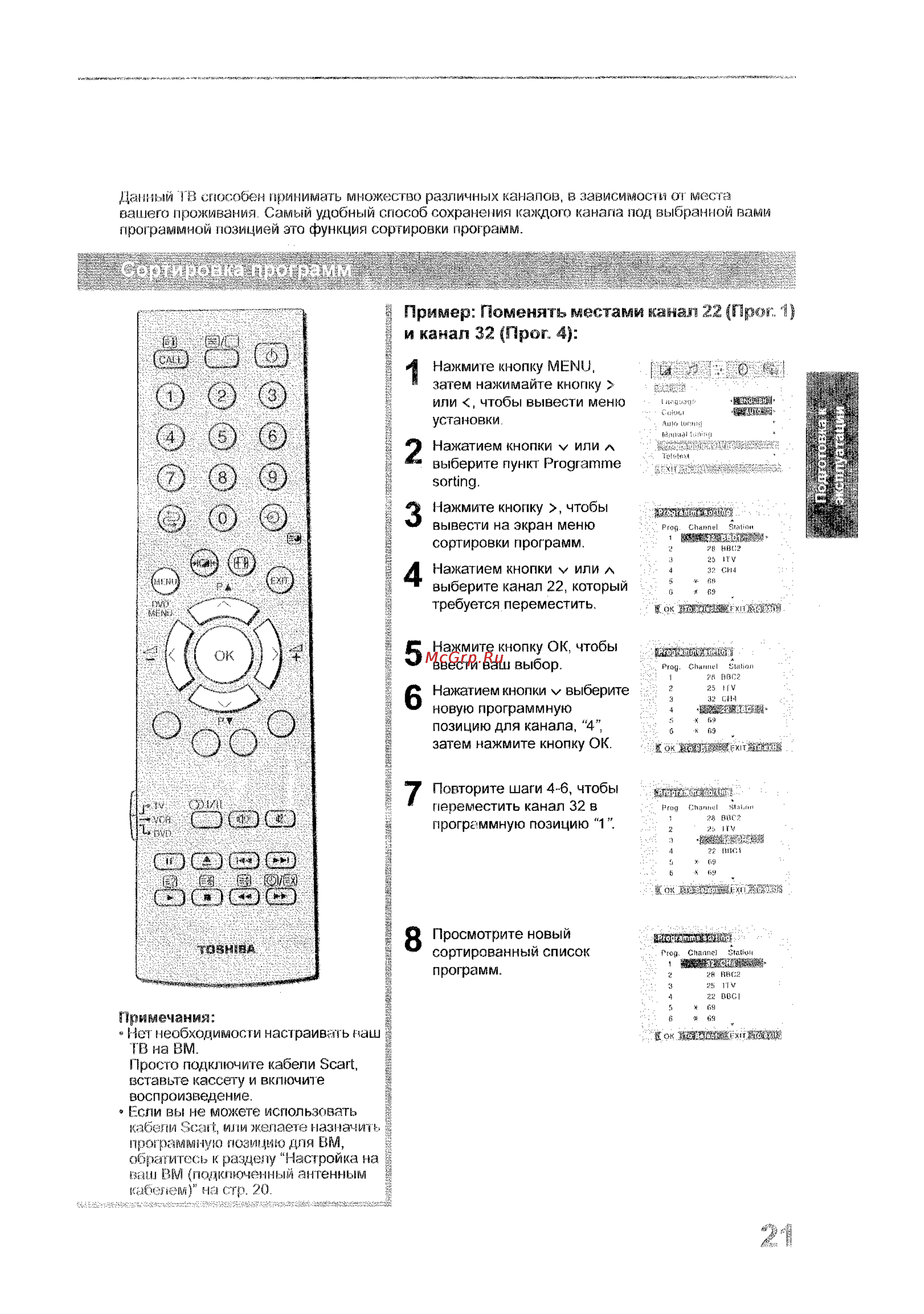 Toshiba 35WP26P [21/58] Ветки