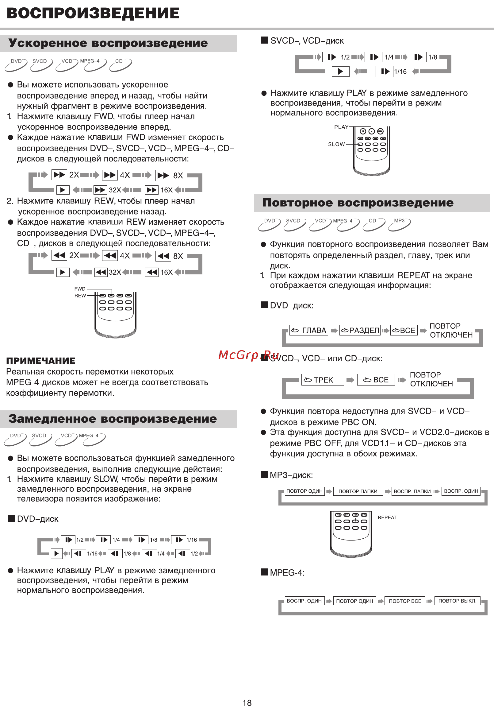 BBK DV975S [20/40] Воспроизведение