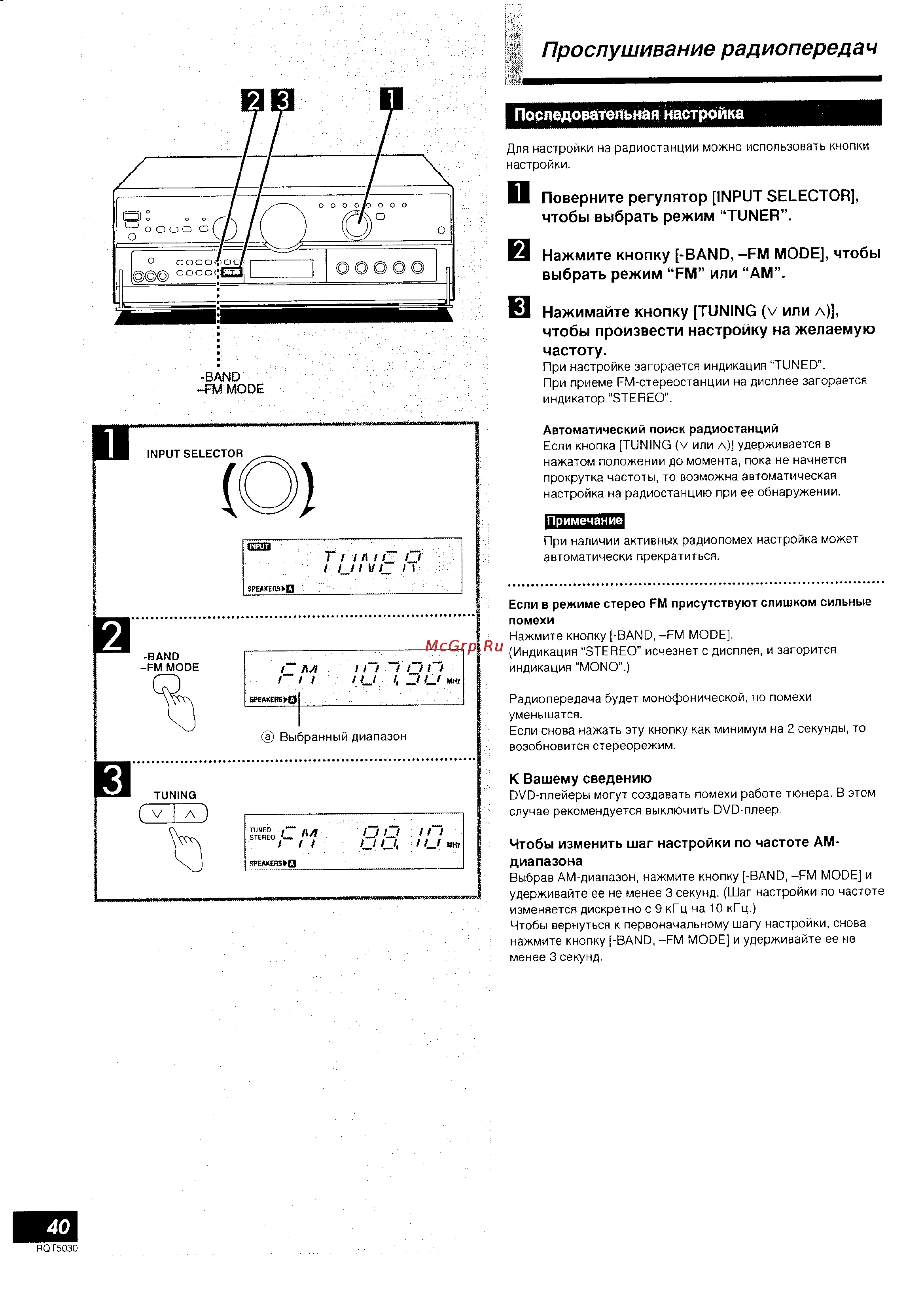 Technics SA-AX7 [20/40] Прослушивание радиопередач