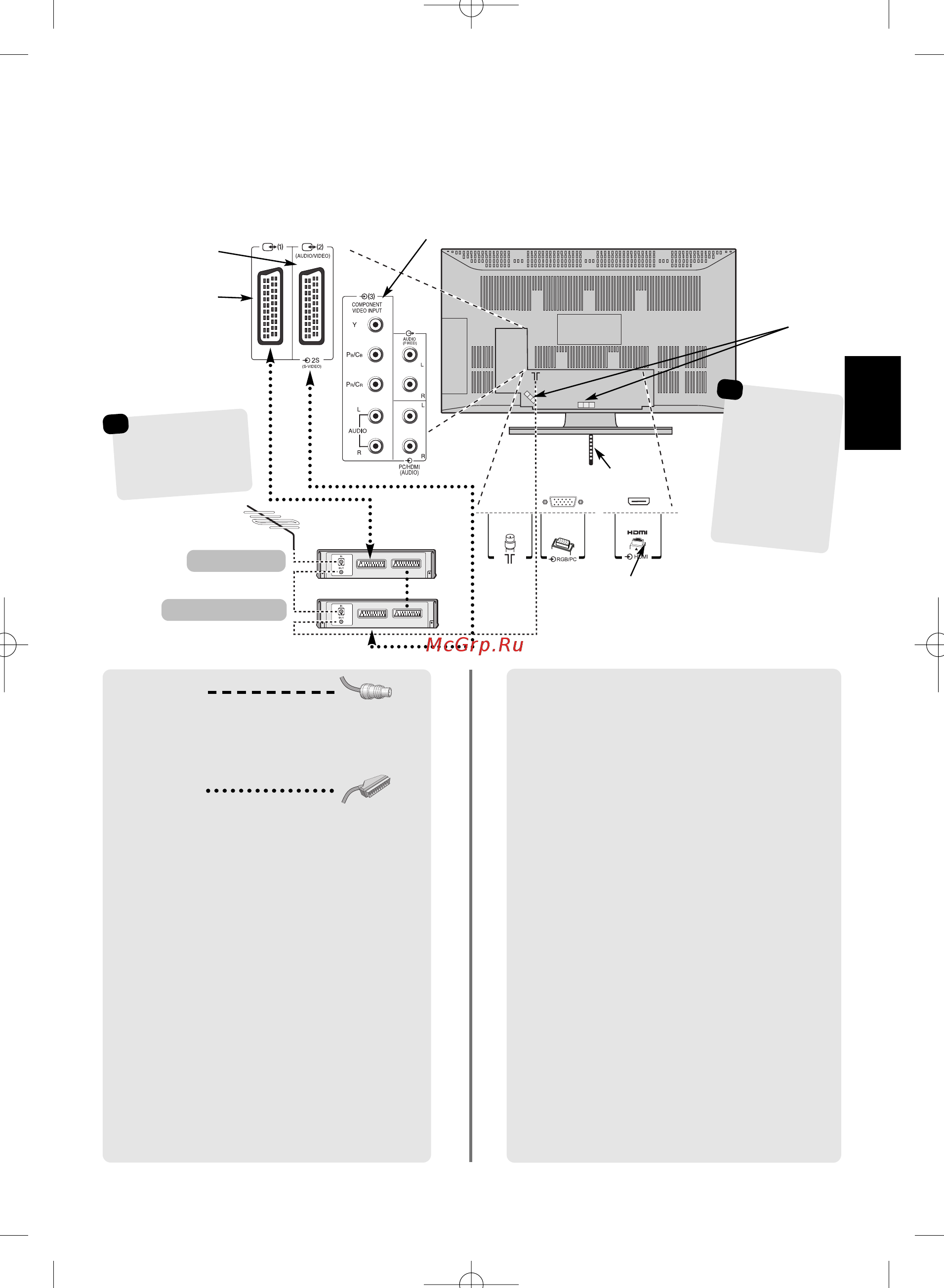 Toshiba 37A3000PR [37/160] Külsô készülék csatlakoztatâsa