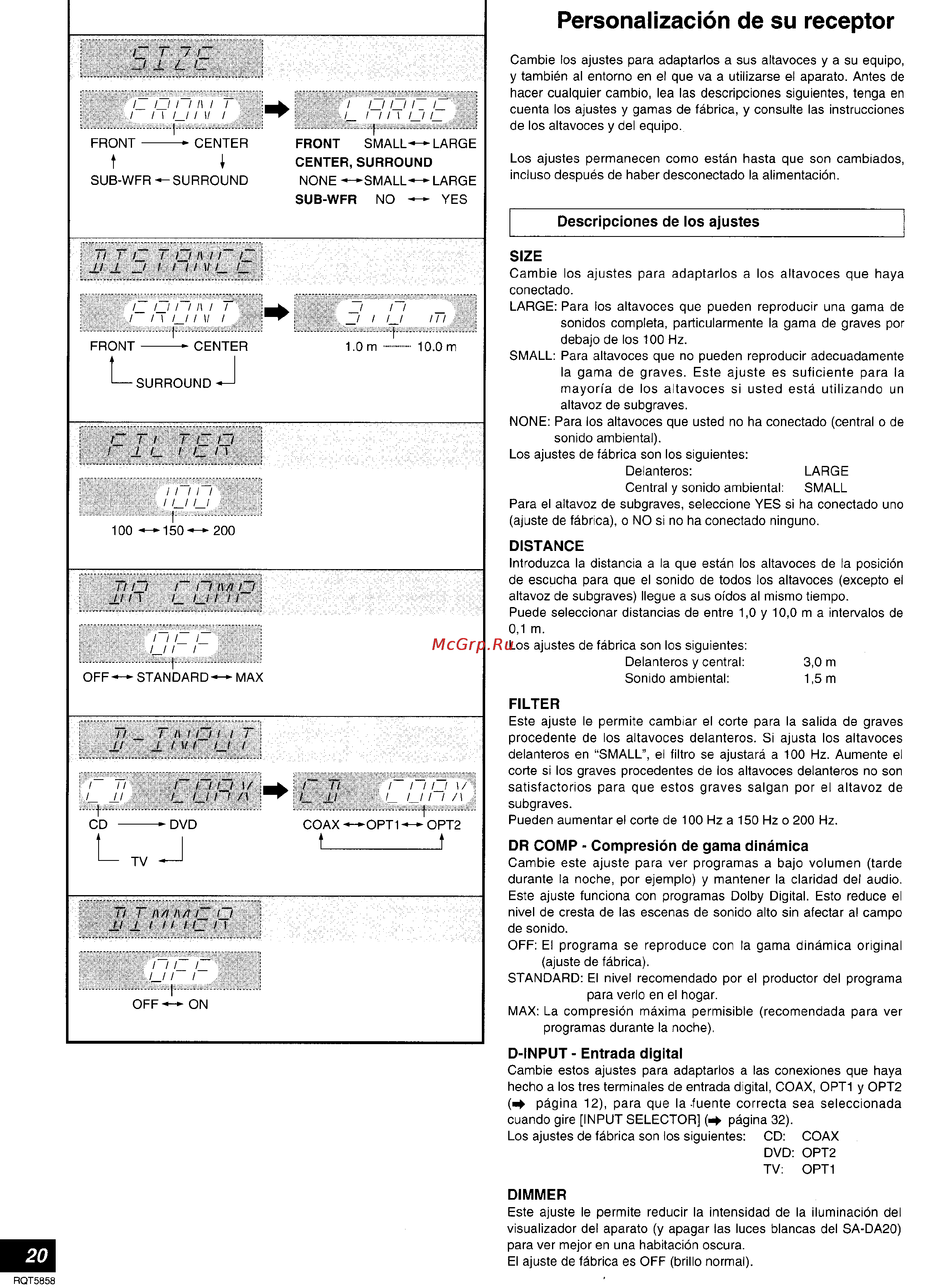 Technics SA-DA15 [20/72] Personalización de su receptor