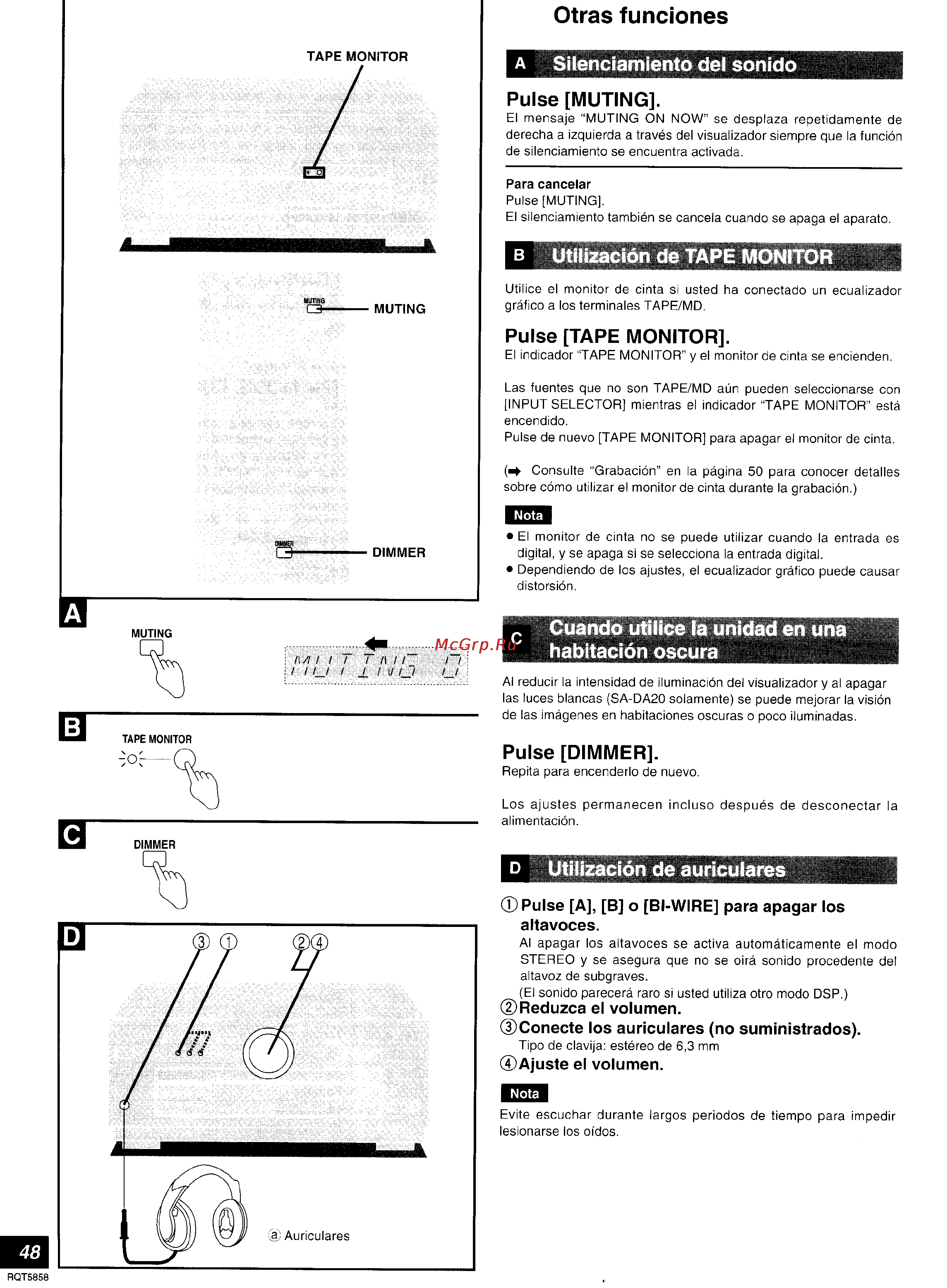 Technics SA-DA15 [48/72] Otras funciones