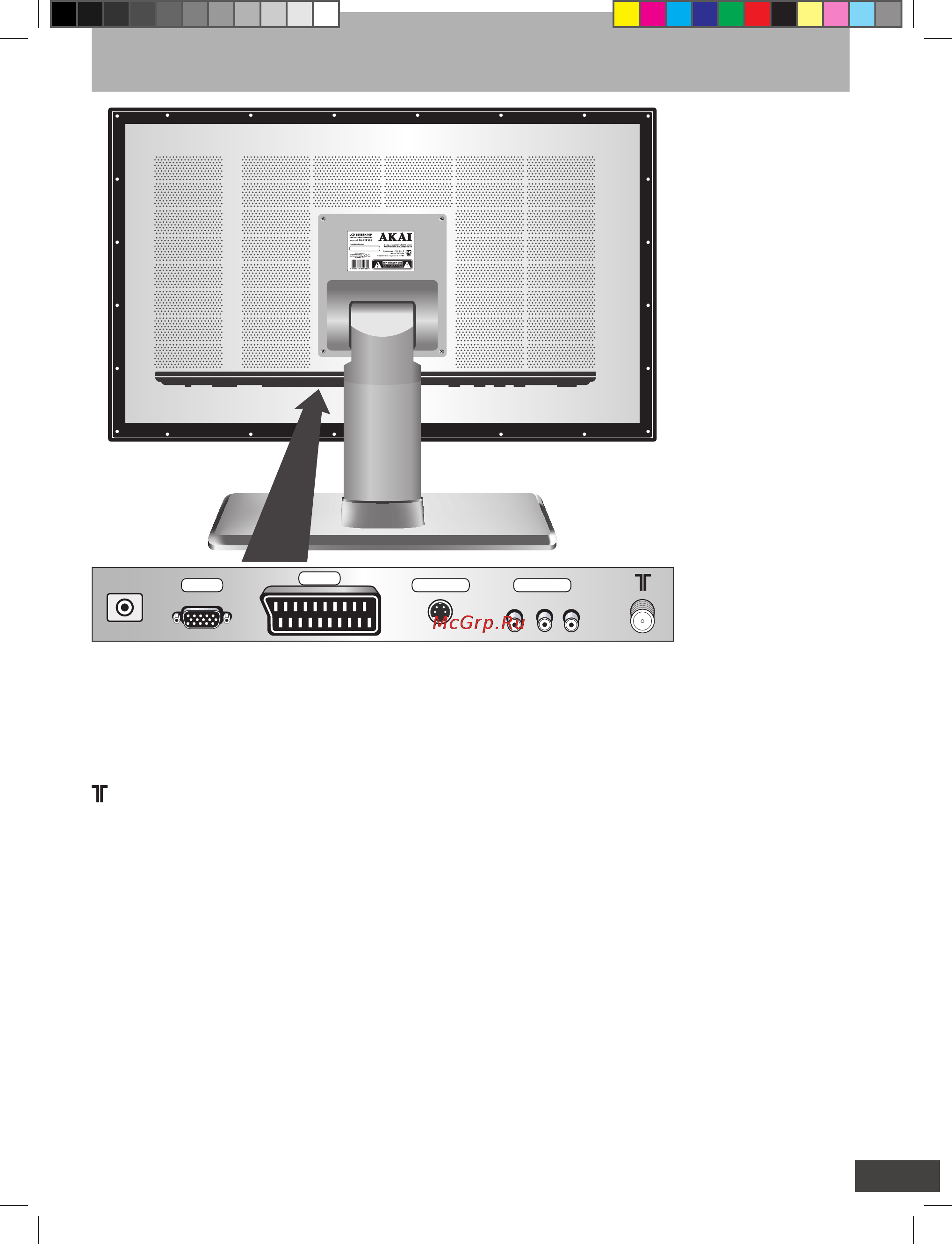 Akai LTA-15E304 [5/20] Вид задней панели pазъемы и их назначение