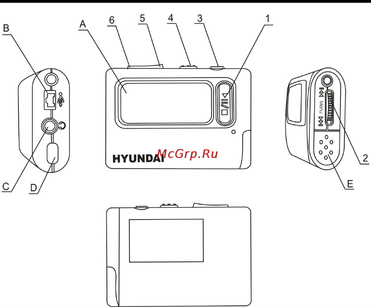 Hyundai H-F2562 [4/74] Names of controls indicators
