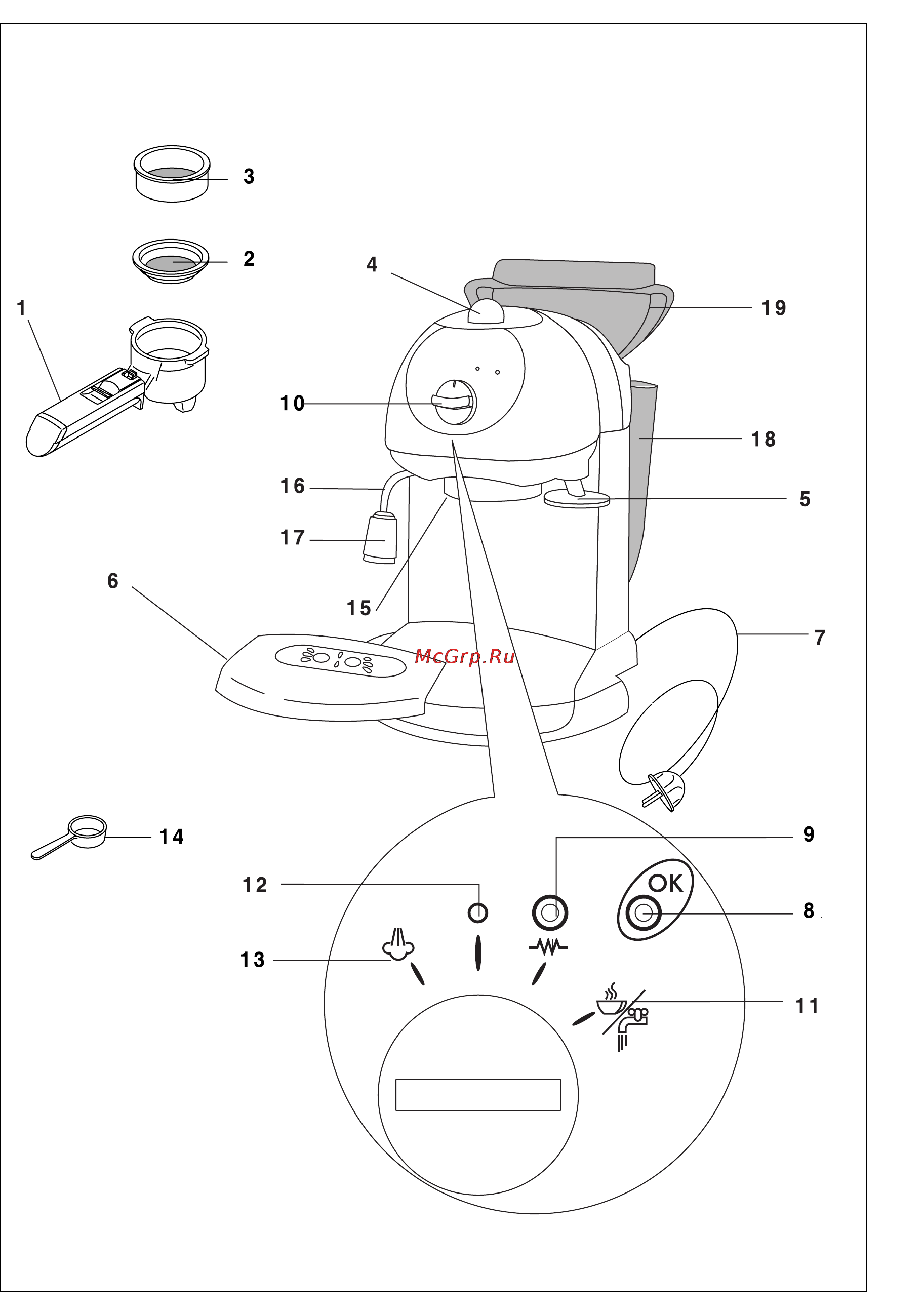 Delonghi EС 190CD Инструкция по эксплуатации онлайн [2/9] 48192