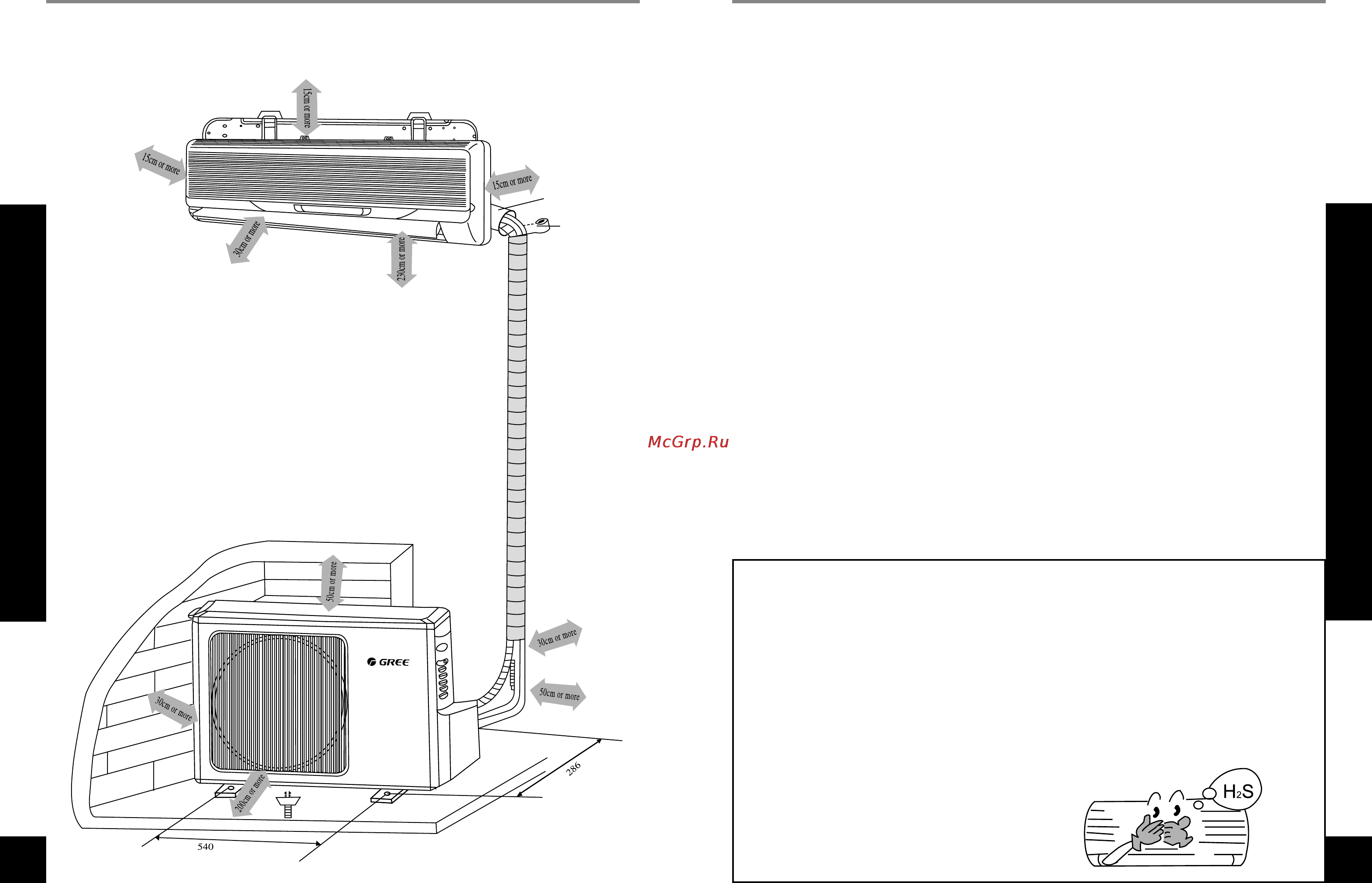 Gree AC INVERTER KFR-25GW/JF [14/19] Аксессуары и установочный чертеж