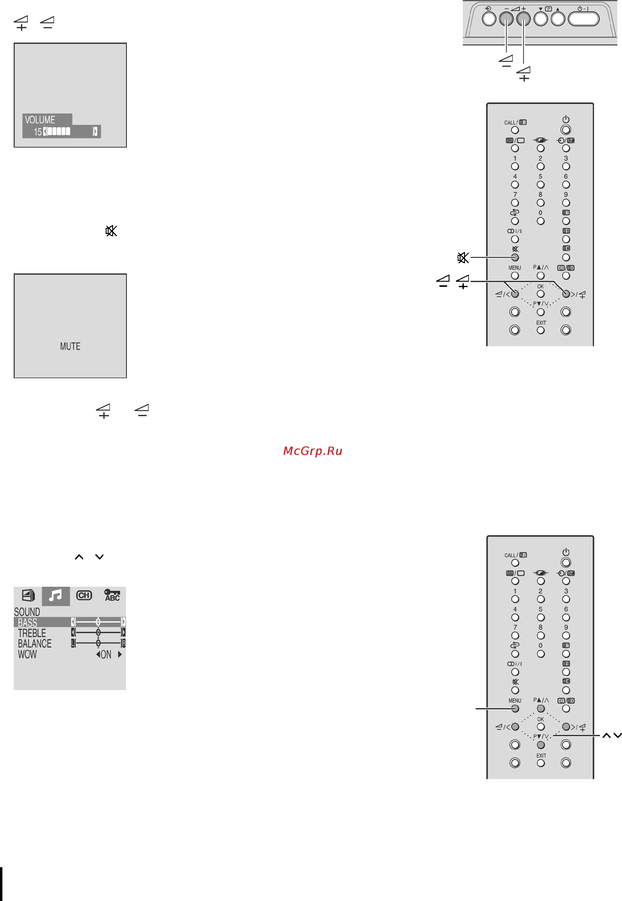 Toshiba 14VL43P [16/26] Íàñòðîéêà ïàðàìåòðîâ çâóêà