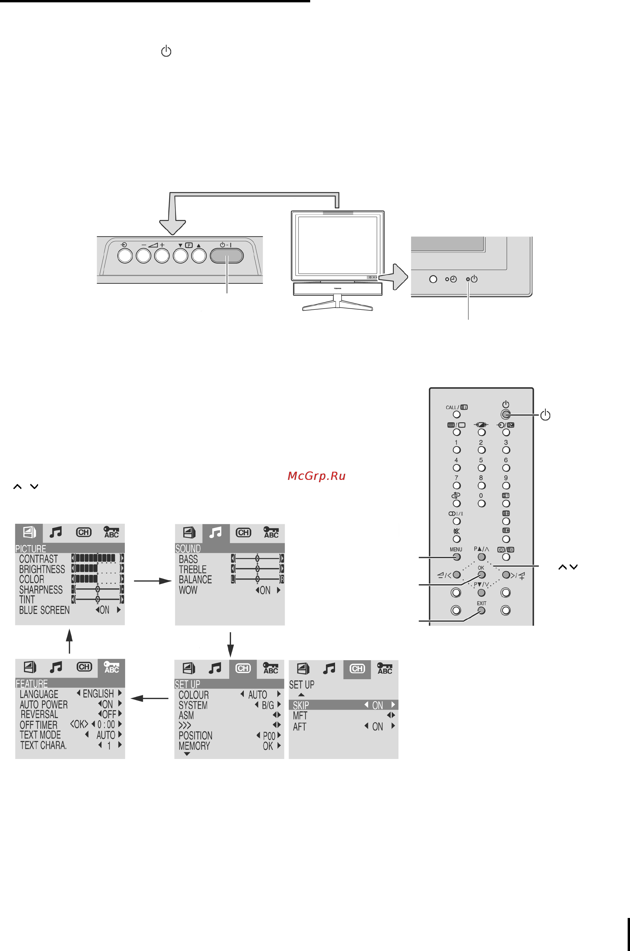 Toshiba 14VL43P [9/26] Íàñòðîéêà òåëåâèçîðà