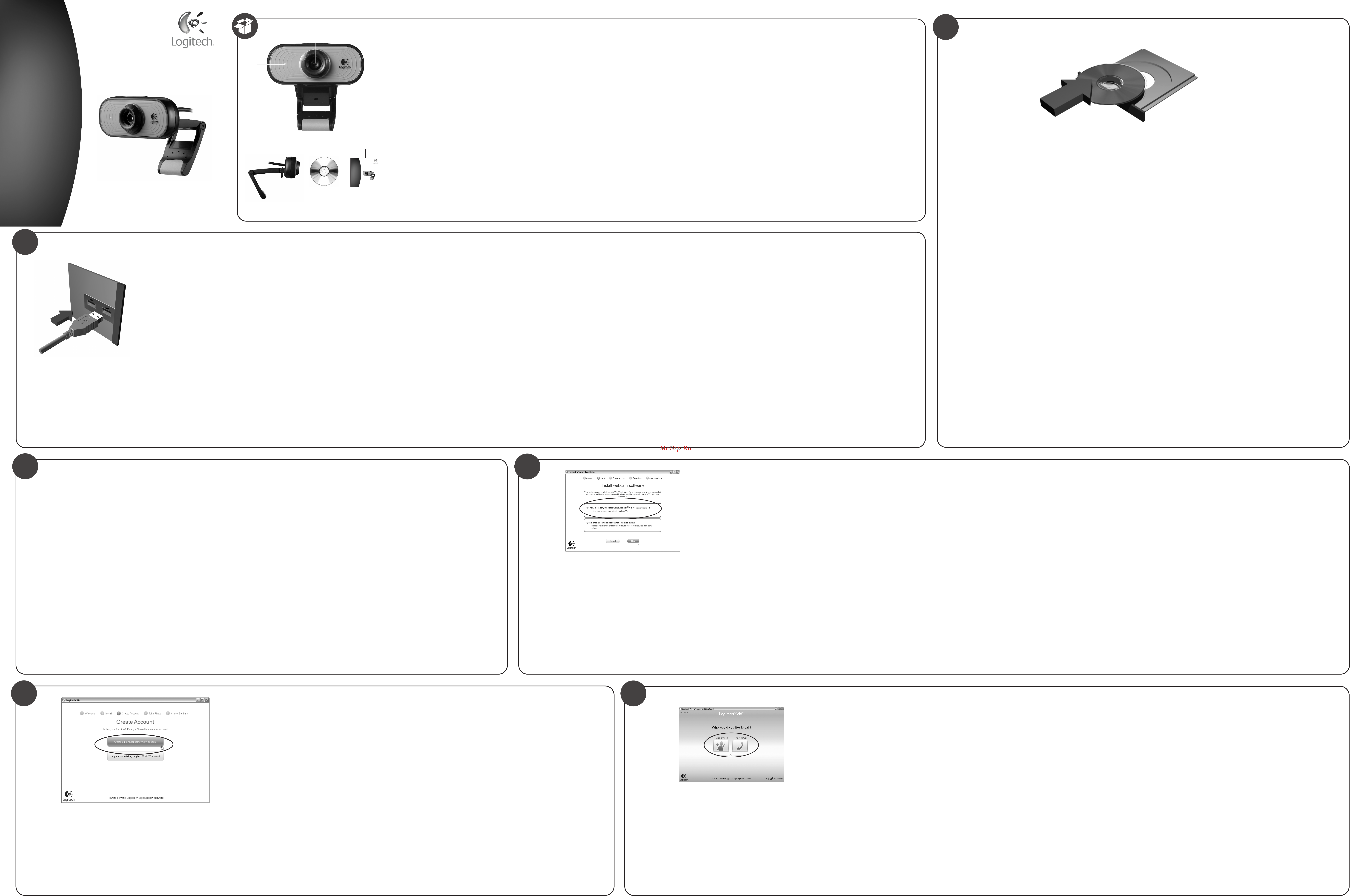 Logitech C100 960-000555 Инструкция по эксплуатации онлайн