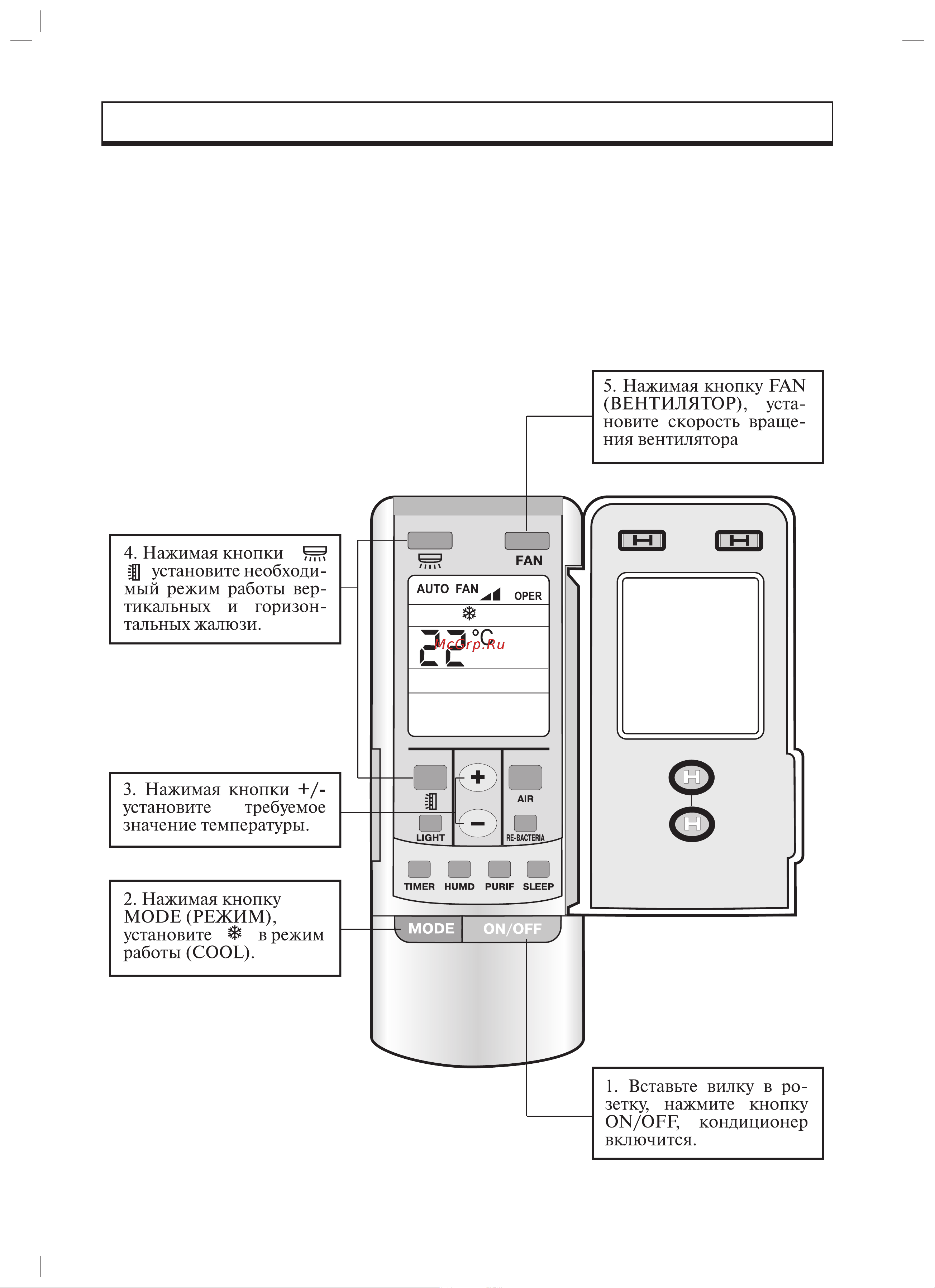 Gree FLOOR STANDING GVHN36ABNM3A1A [10/20] Дистанционный пульт управления